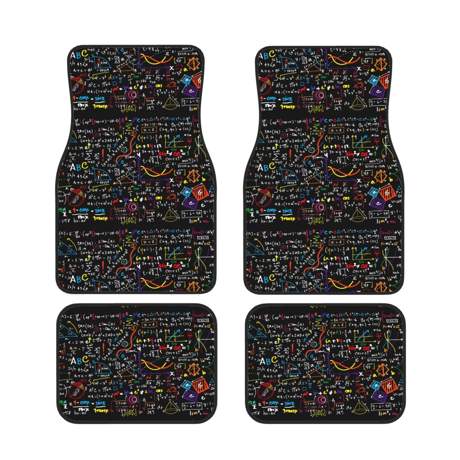 Alfombrillas antideslizantes de neopreno con estampado de fórmula matemática para vehículos 7