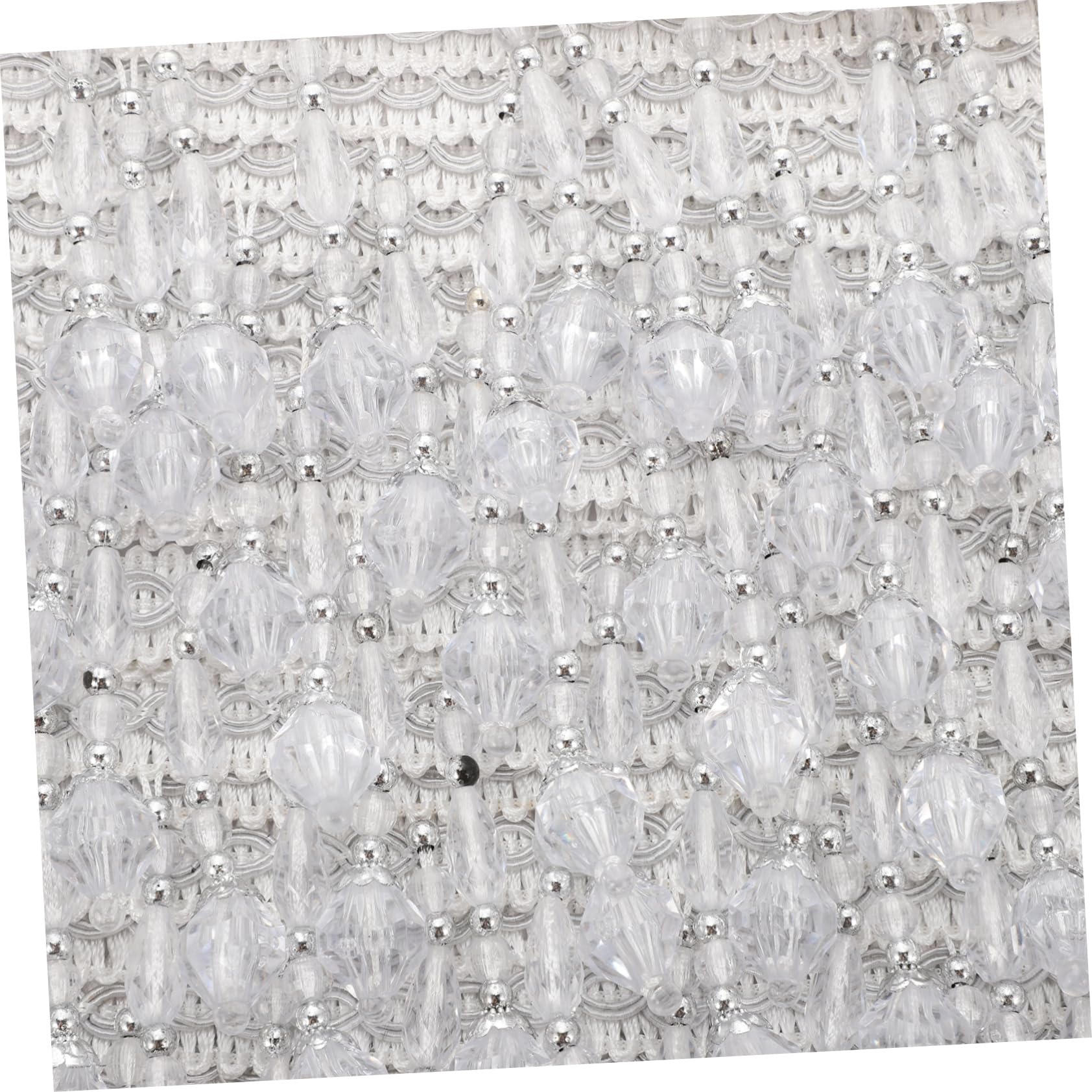 Hohopeti Garniture De Franges à Pompons Perlés Décor De Rideau Pour Maison Fourniture De Bricolage Pour Fenêtres Et Meubles