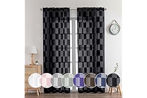 OVZME Barry: Black Sheer Curtains Enchanting Elegance