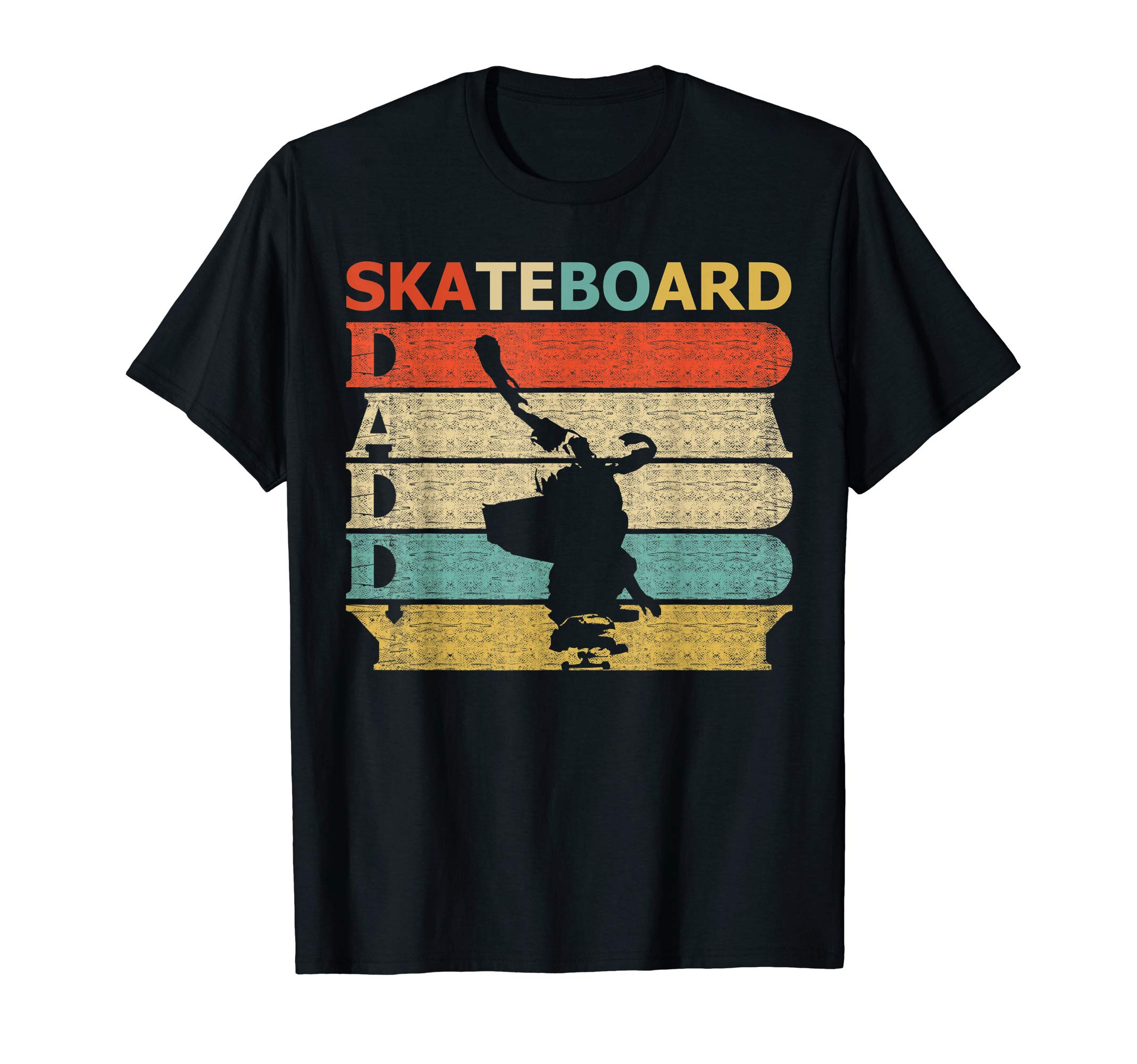 Retro Vintage Daddy Skateboard T-Shirt Funny Skater Dad Gift T-Shirt
