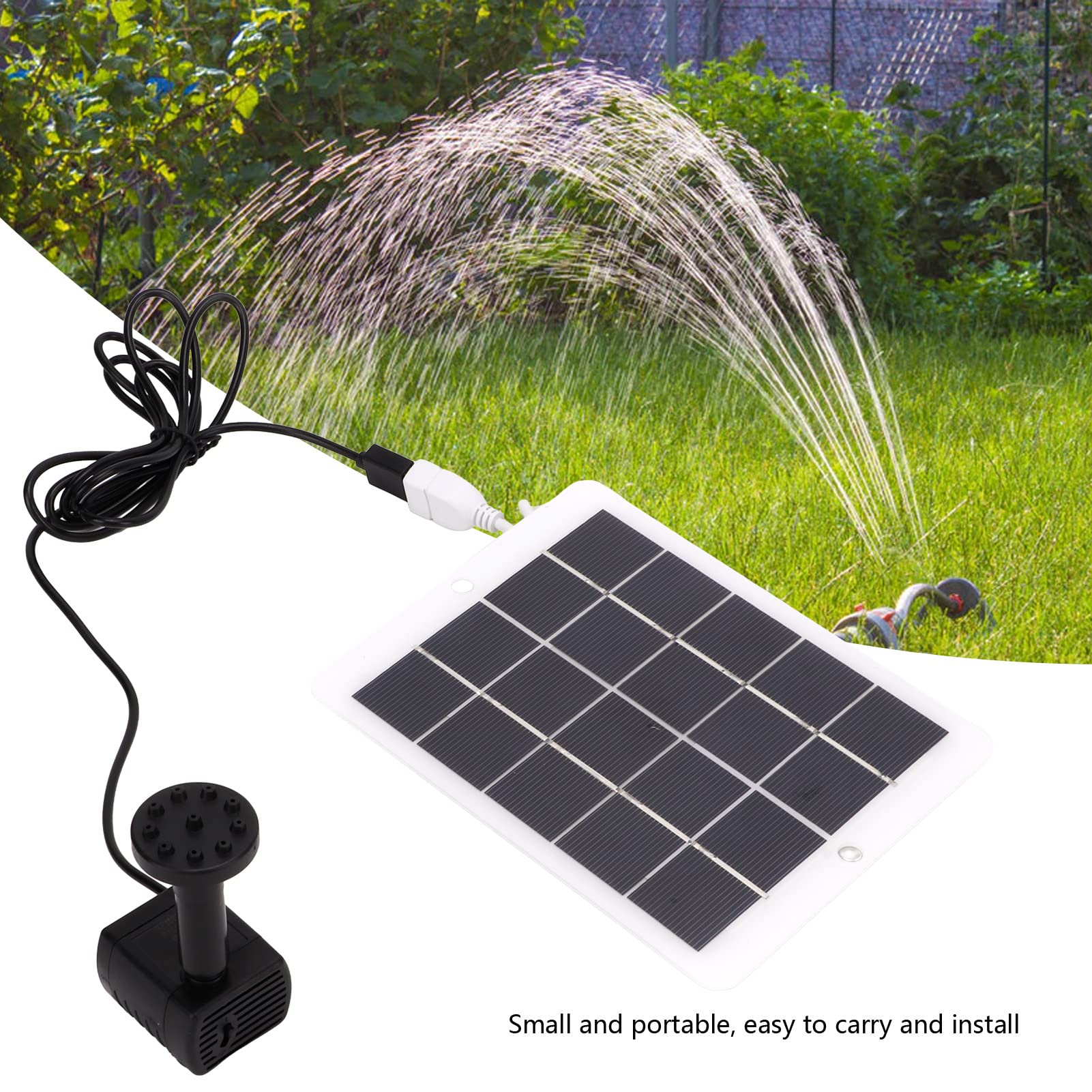Bomba Solar De La Eficacia Alta 3W 5V Con La Bomba Solar De Apagado Automático Para La Fuente Del Jardín