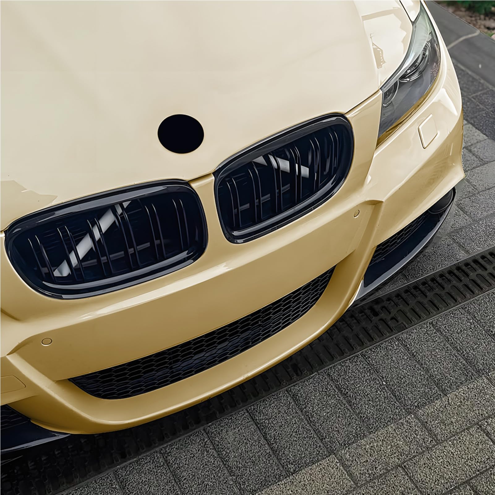 E90 E91 Rejilla Parrilla Delantera Frontal Abs Negro Brillante Doble Barra Para E90 E91 2009-2011 2009 2010 2011, Rejilla Radiador Parachoques