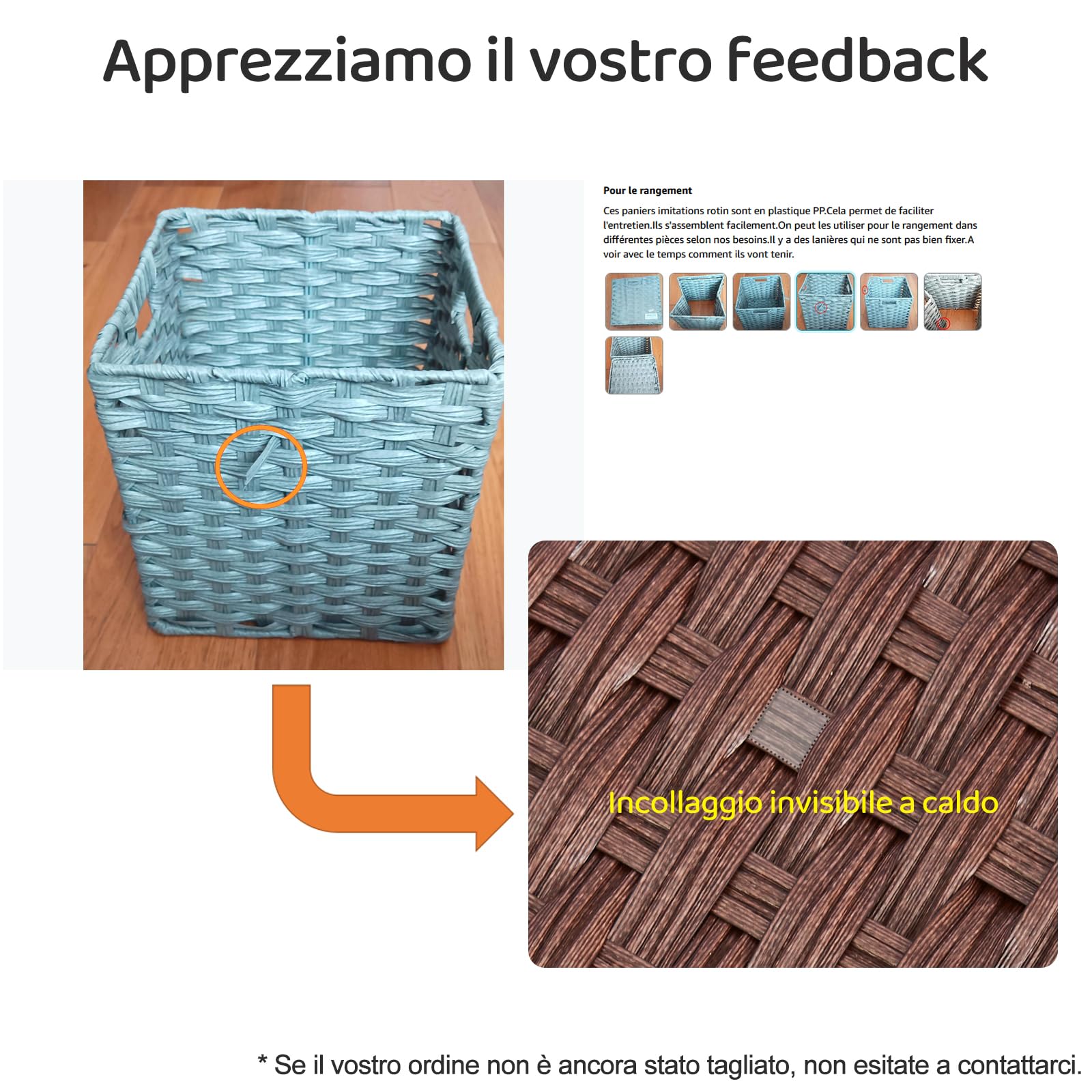 MANGATA Cubi portaoggetti da 28 cm, disponibili in più colori, cesti portaoggetti da 28x28 cm, cesto intrecciato in polipropilene(Grigio cenere, 2 pezzi)