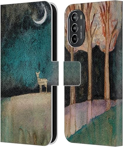 Head Case Designs Officially Licensed Wyanne Quiet Nature 2 Leather Book Wallet Case Cover Compatible with Motorola Moto G82 5G