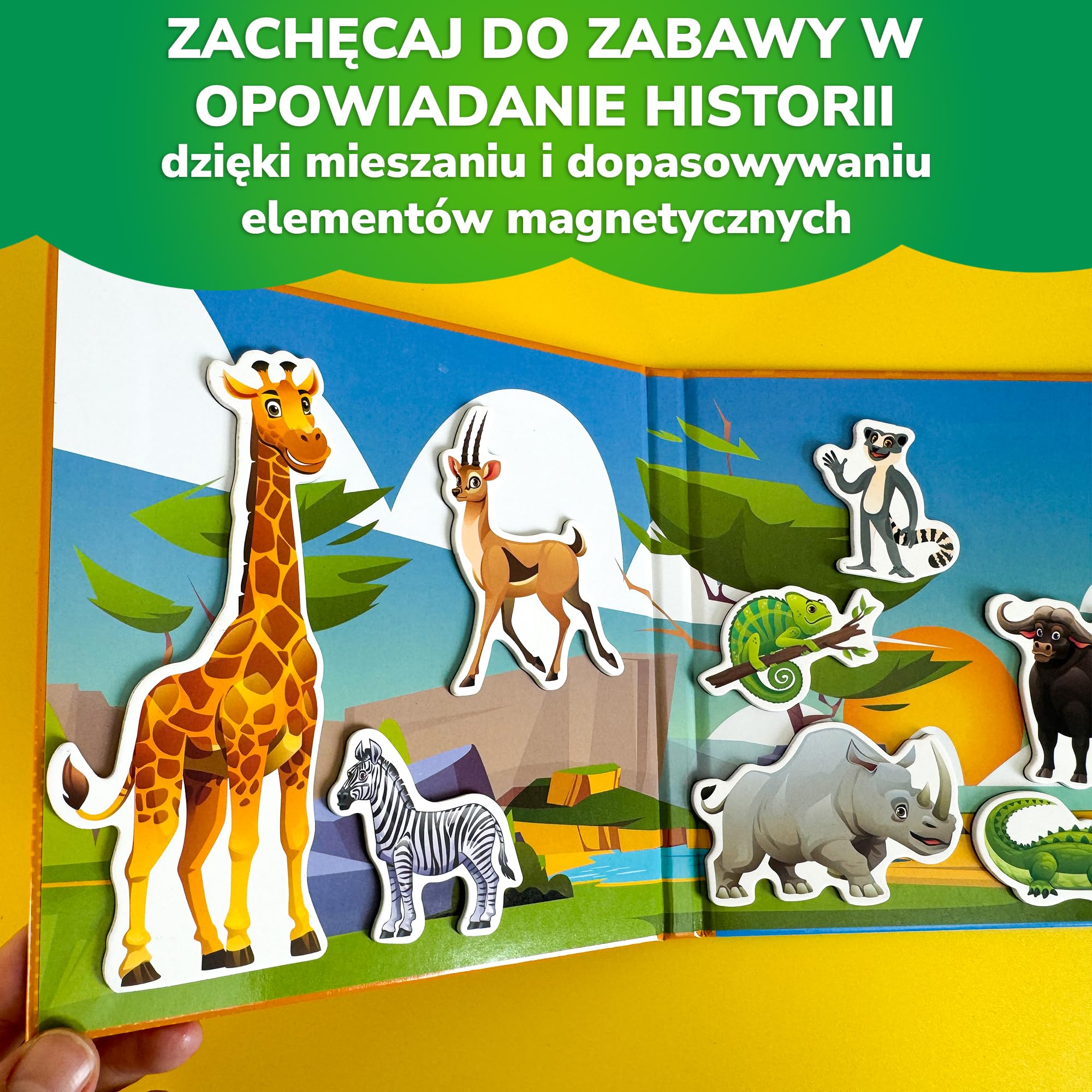 QUOKKA Magnetyczna Gra Dla Dzieci W Wieku 2-3 Lat – 20+ Elementów Afrykańska Gra Magnetyczna – Aktywność W Samolocie Dla Maluchów – Zabawki Edukacyjne Do Podróży – Gry Podróżne