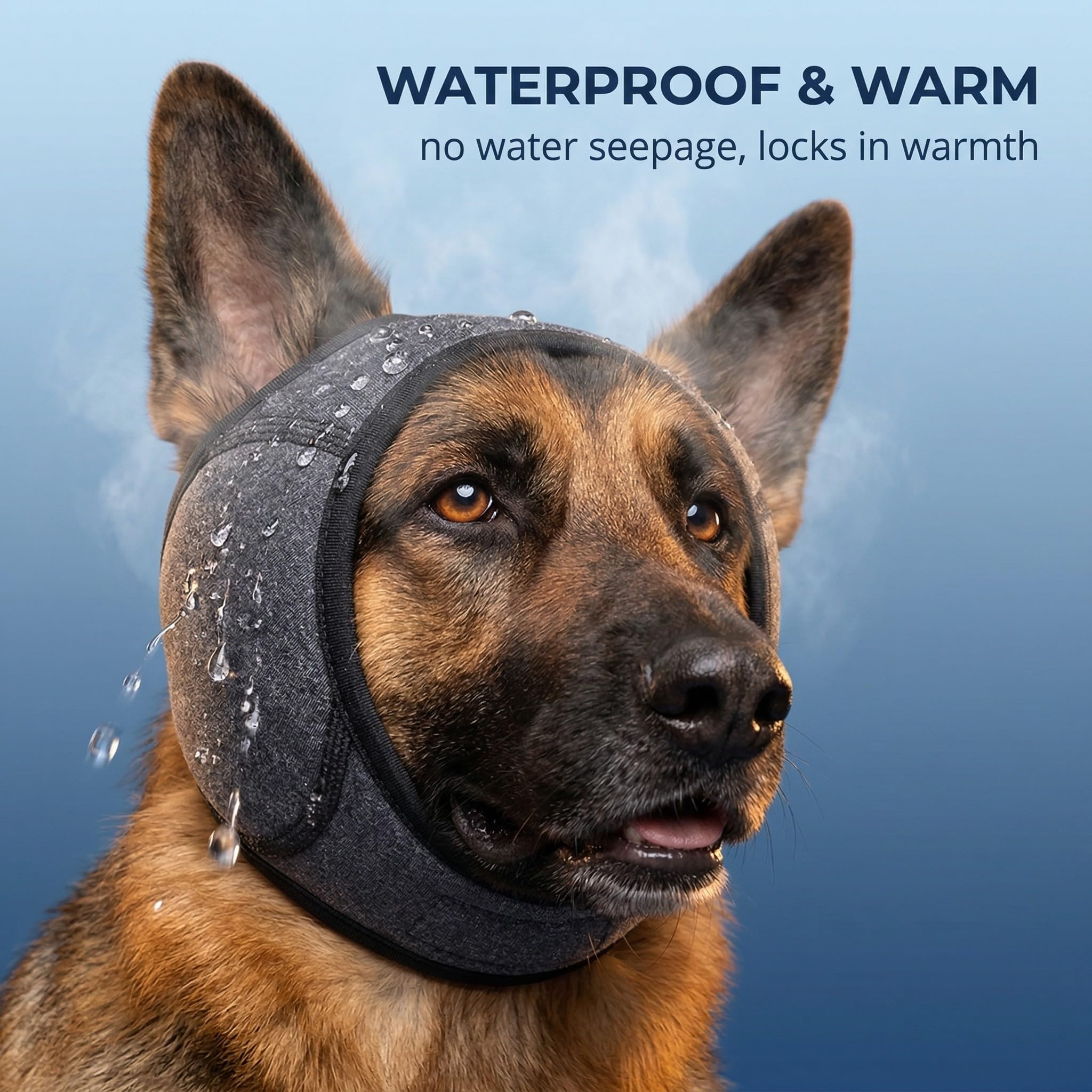 Orejeras Impermeables para Perros, Protección Auditiva Reduce Ruido y Ansiedad, Banda Elástica Ajustable para Nadar y Exterior, Accesorio de Calma para Mascotas