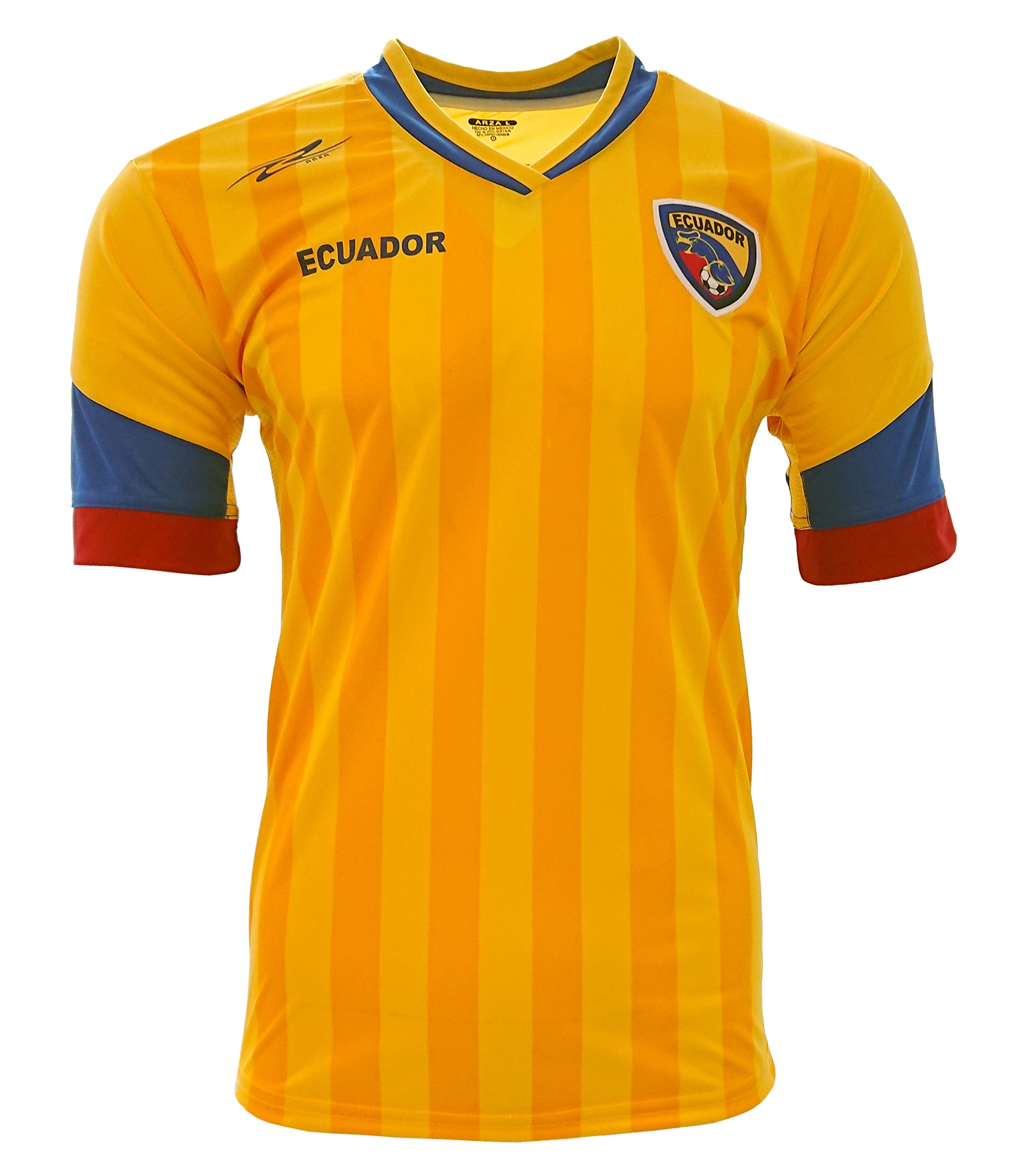 ARZA Ecuador New Soccer Jersey Yellow/Blue 100% Polyester (Medium)