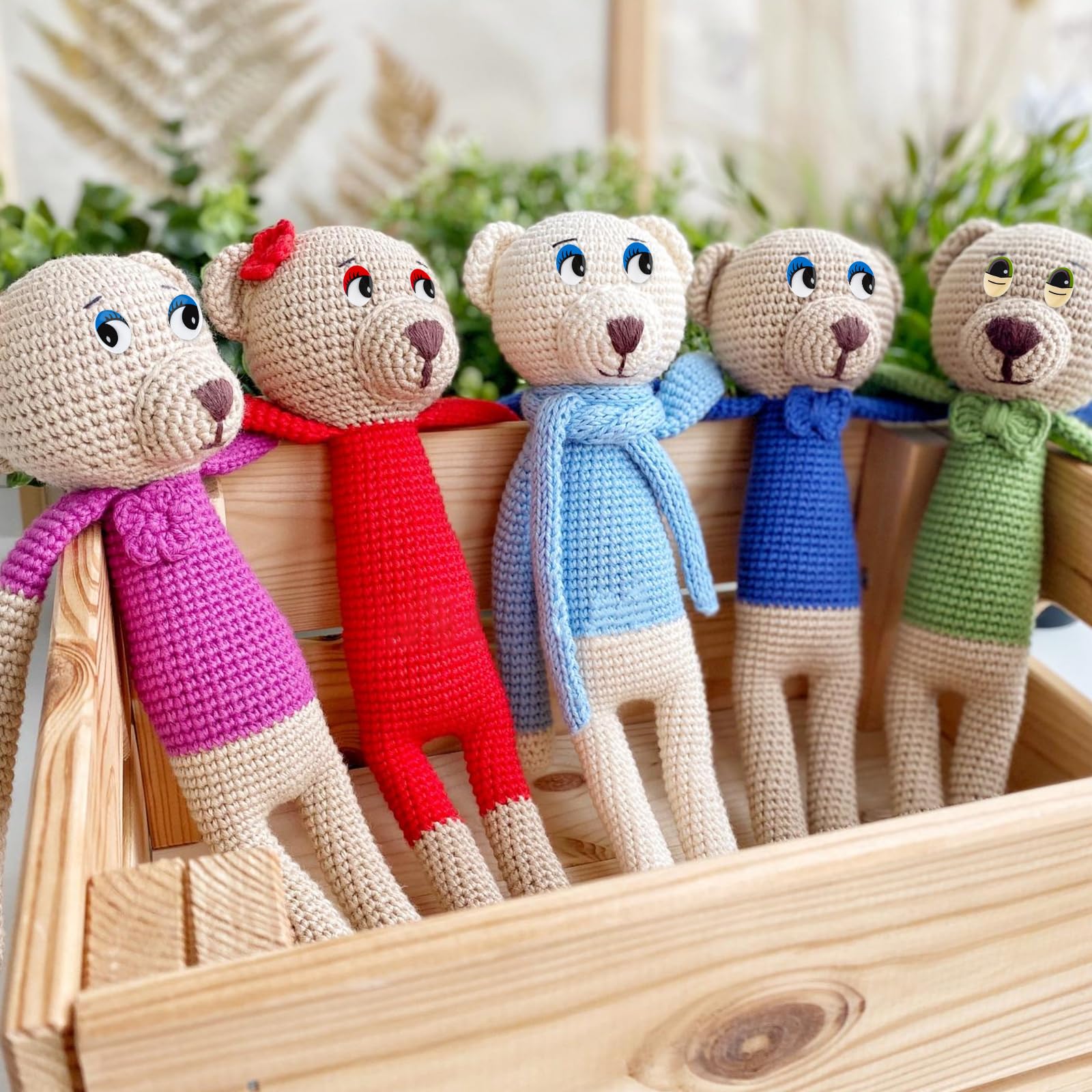 Accessoires Peluche Bogoro 60 Yeux + 30 Nez Sécurité Pailletés – Kit Complet Pour Amigurumi, Poupées, Peluches, Ours Au Crochet Accessoires Peluche Bogoro 60 Yeux + 30 Nez Sécurité Pailletés – Kit Complet Pour Amigurumi, Poupées, Peluches, Ours Au Crochet