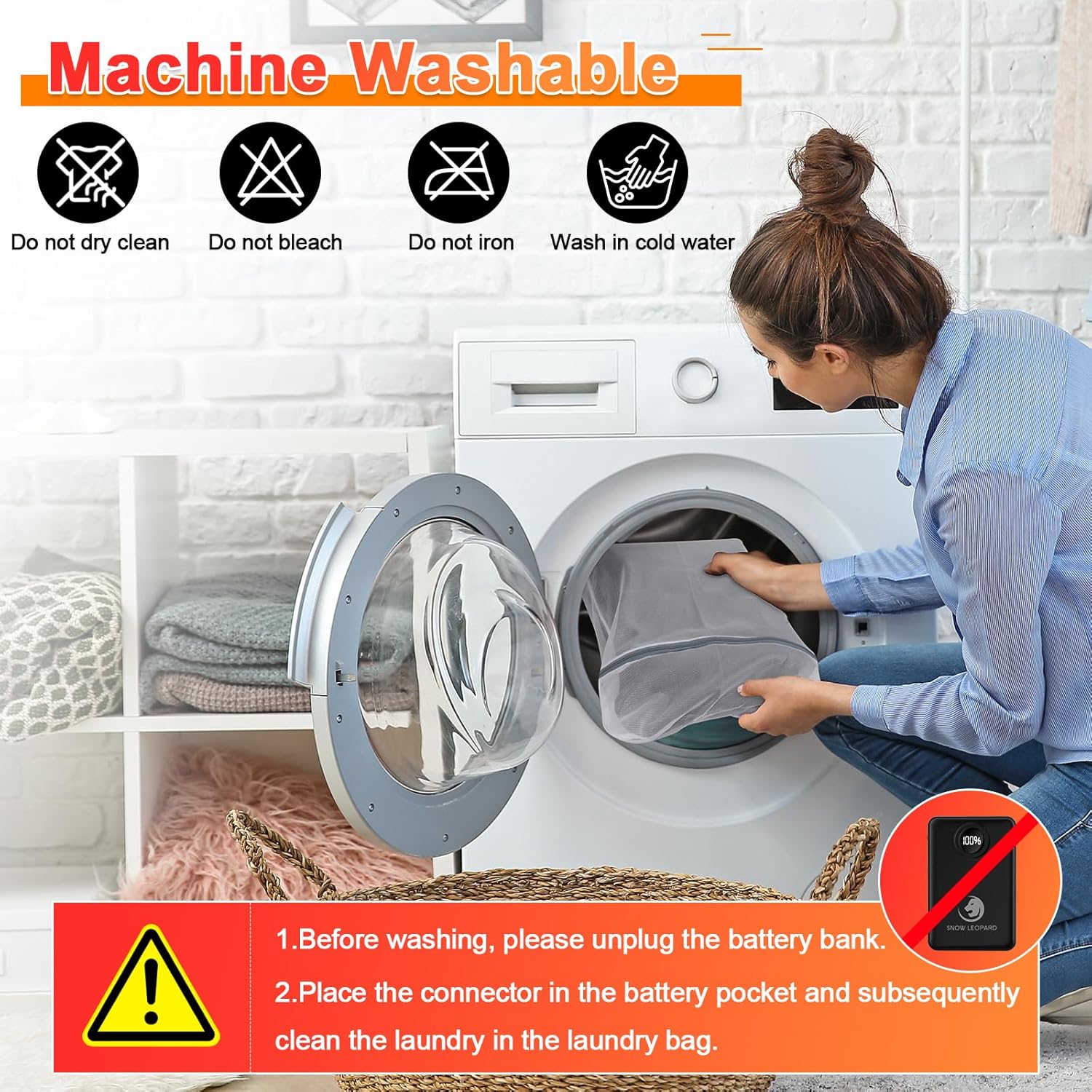 SNOW LEOPARD Men's Heated Vest, Black, Modern, Polyester, Fall/Winter, Outerwear Vests - Image 9