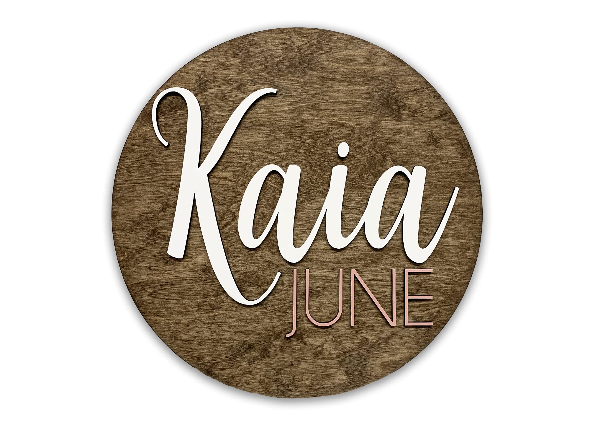 Nursery Name Sign, 3D Custom Name Sign, Baby Shower Gift, Round Wood Name Sign, Baby Name Sign, Name Reveal, Nursery Theme, Crib Sign