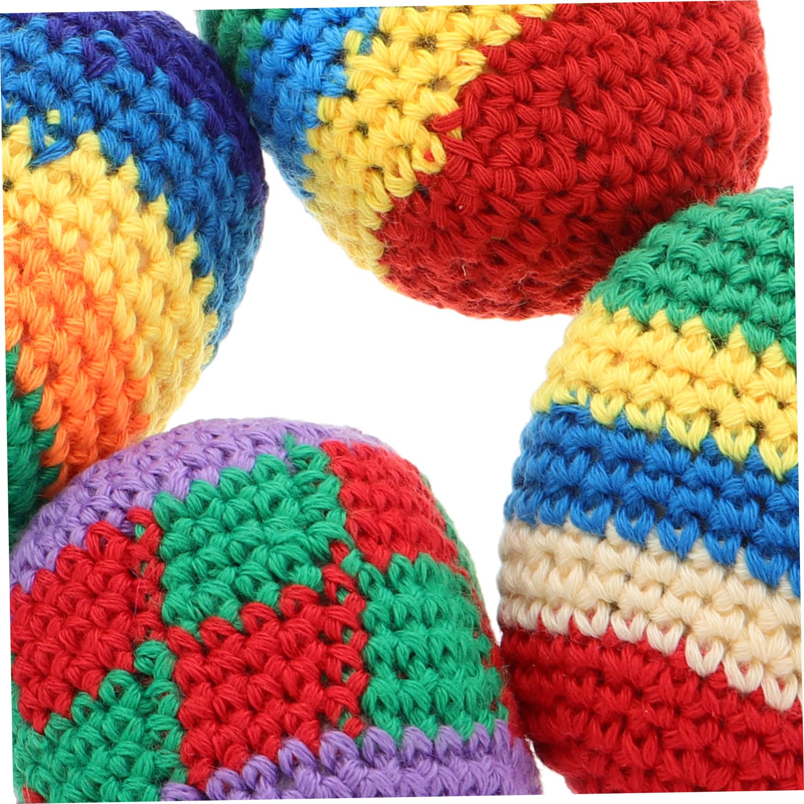 TOYANDONA 4 Stück-Pack Gestrickte Sandbälle für Kindergartenkinder aus Wollgarn Leicht und Farblich Ansprechend für Spielerisches Lernen und Outdoor Aktivitäten Zufälliger Stil