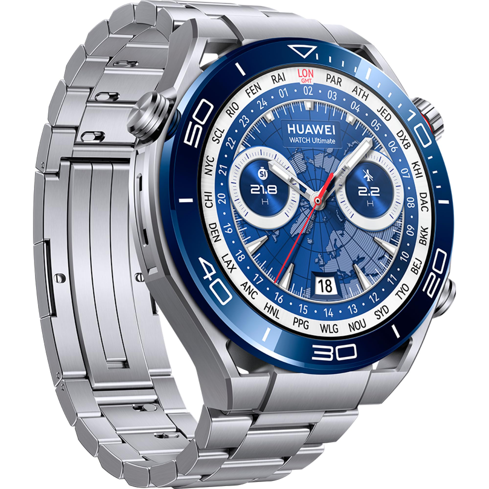 HUAWEI Watch Ultimate Smartwatch,1,5-Zoll LTPO AMOLED Display, Saphir-Zifferblatt, 100 m Tauchtechnik, Völlig Neuer Expeditionsmodus, 24/7 Gesundheitsmanagement, Tiefseeblau
