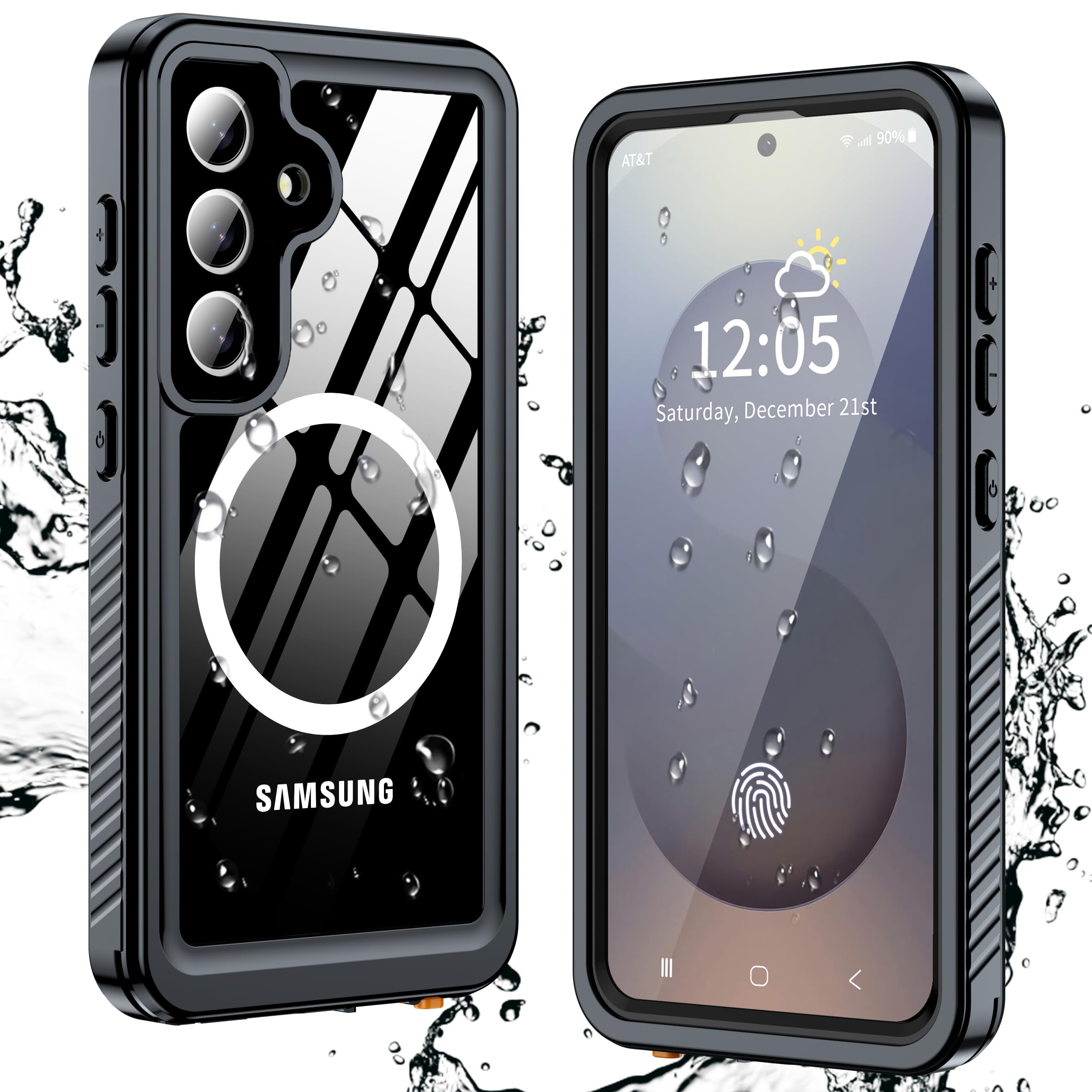 ANTSHARE Magnetic for Samsung Galaxy S25 Case Waterproof,[IP68 Underwater][Built-in HD Screen & Lens Protector ][Compatible with MagSafe] Full Body