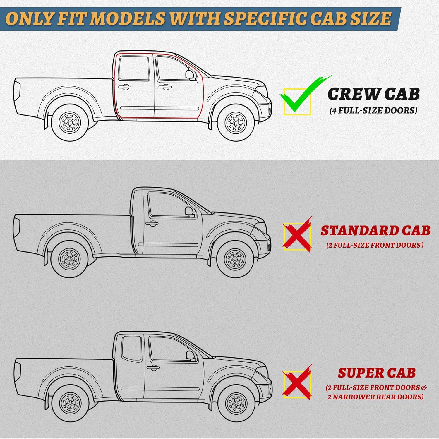 6.5" Running Boards for Ford F-250 F-350 F-450 F-550 1999-2016 Super Duty Crew Cab, Side Steps for Truck, Mirror Stainless Steel Nerf Bars