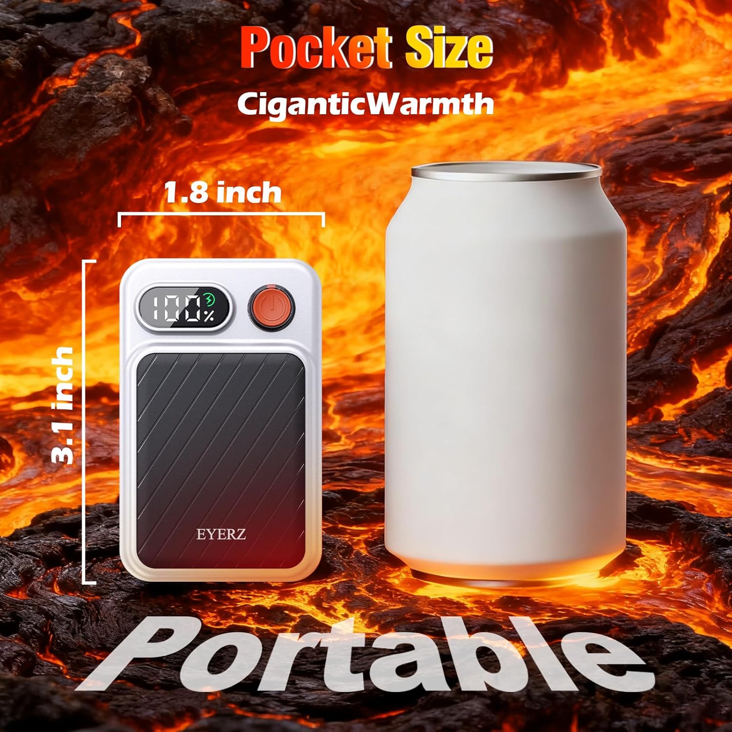 Electric Hand Warmers Rechargeable 2 Pack, Magnetic AI Hand Warmers with LED Display & 4 Levels, Portable Pocket Heater, Gifts for Christmas, Camping, Golf, Raynauds, Hunting, Women & Men - Image 4