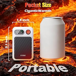 Electric Hand Warmers Rechargeable 2 Pack, Magnetic AI Hand Warmers with LED Display & 4 Levels, Portable Pocket Heater, Gifts for Christmas, Camping, Golf, Raynauds, Hunting, Women & Men