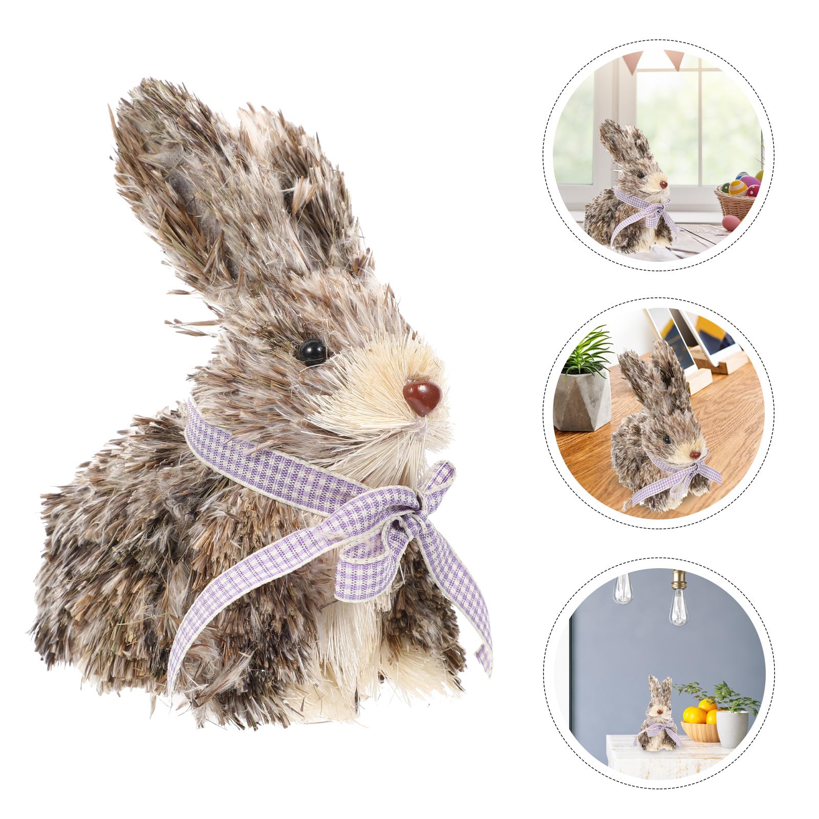 VALICLUD Décoration Lapin Paille Fait Main Ornement Lapin Tressé Paille Décoration Animal Intérieur Unique