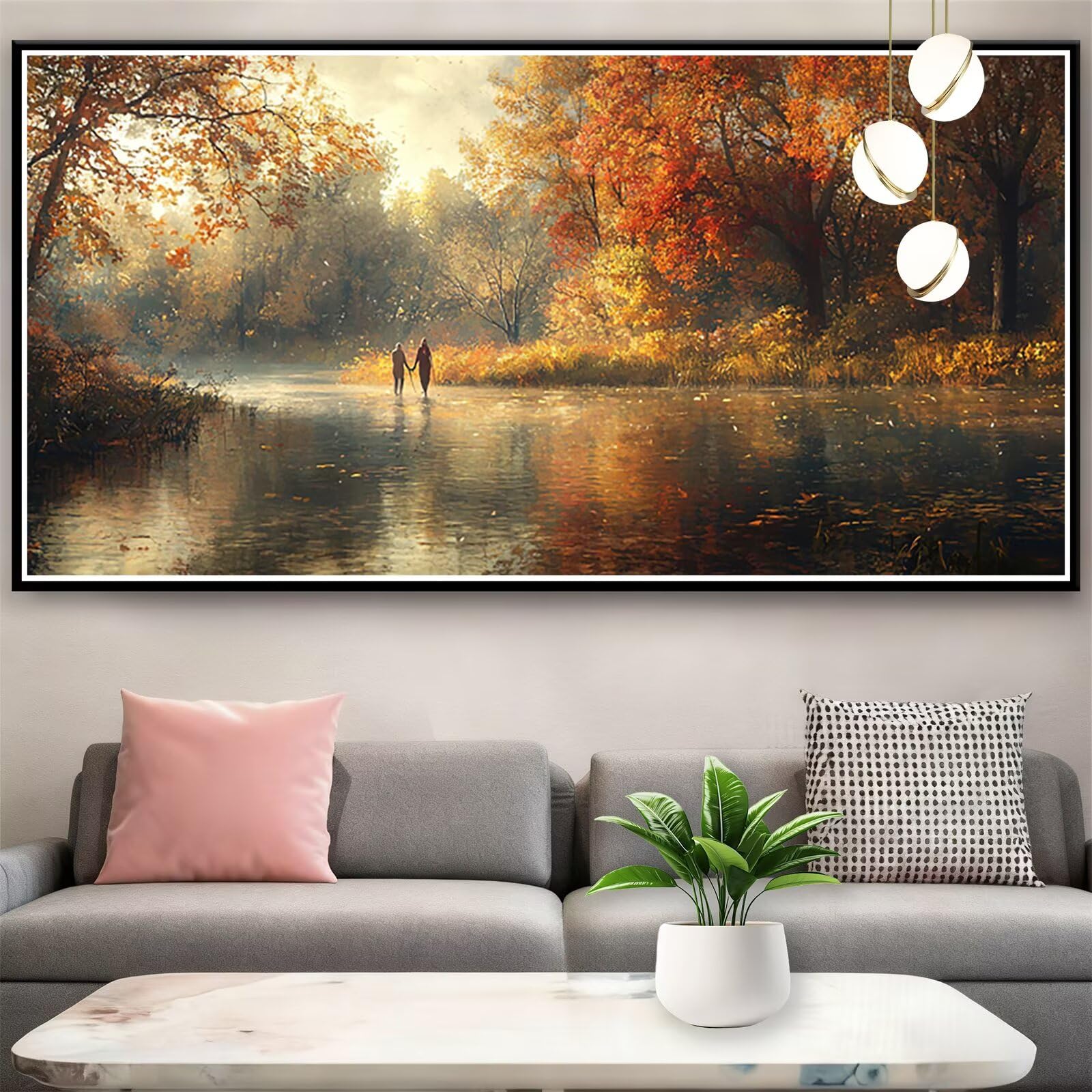 Diamentowe malowanie dla dorosłych duży format 80 x 160 cm, diamentowe malowanie jesienne diamentowe malowanie diamentowe, 5D pary haft diamentowy pełny zestaw, DIY kryształowy ścieg krzyżykowy do