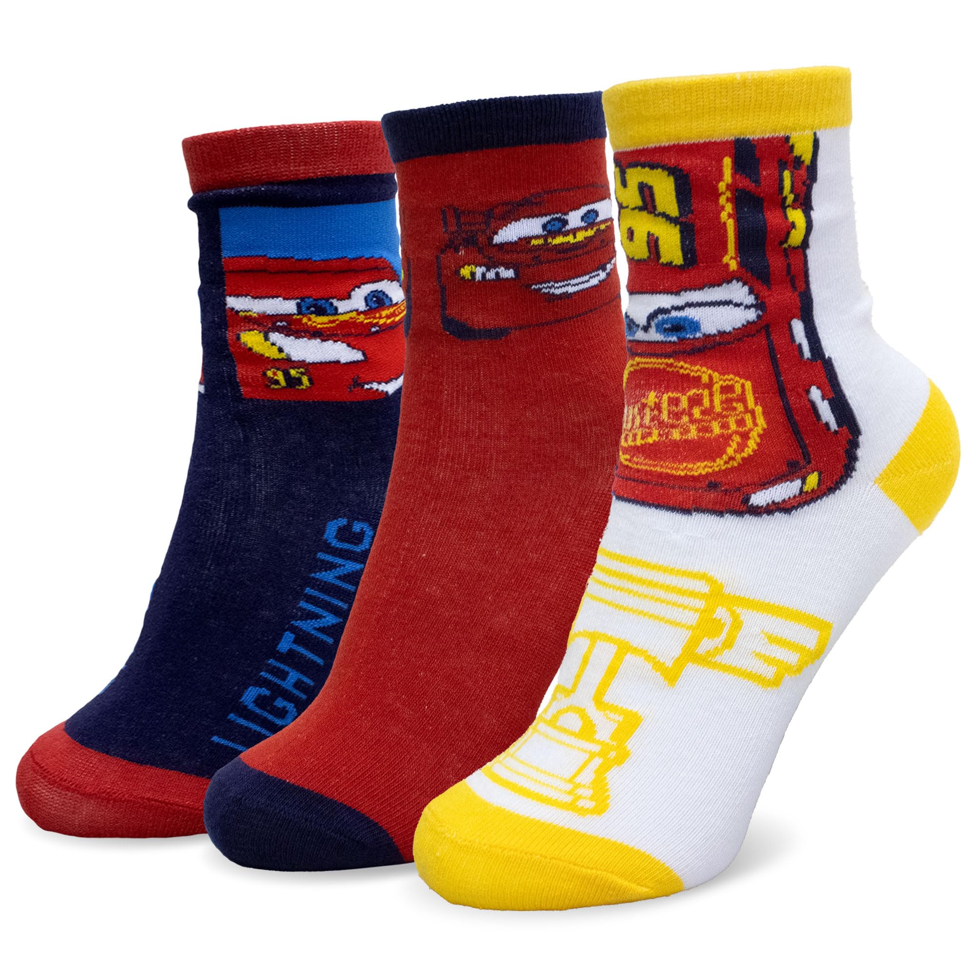 Disney Calcetines para niño Cars Rayo set 3 pares de calcetines de algodón niño 7115