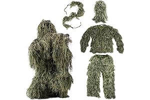 VIVO Ghillie Suits for Youth Sizes, Leaf Woodland Camo