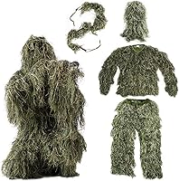 Vista 10 de VIVO Ghillie ropa de caza de camuflaje para el bosque- Traje (4 piezas)