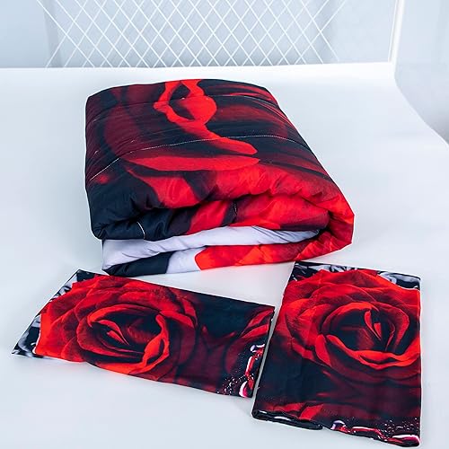 Miniatura 10 de Juego de edredón con estampado de tigre, tamaño Queen, juego de ropa de cama de animales 3D para niños, niñas, adolescentes con 1 edredón y 2 fundas