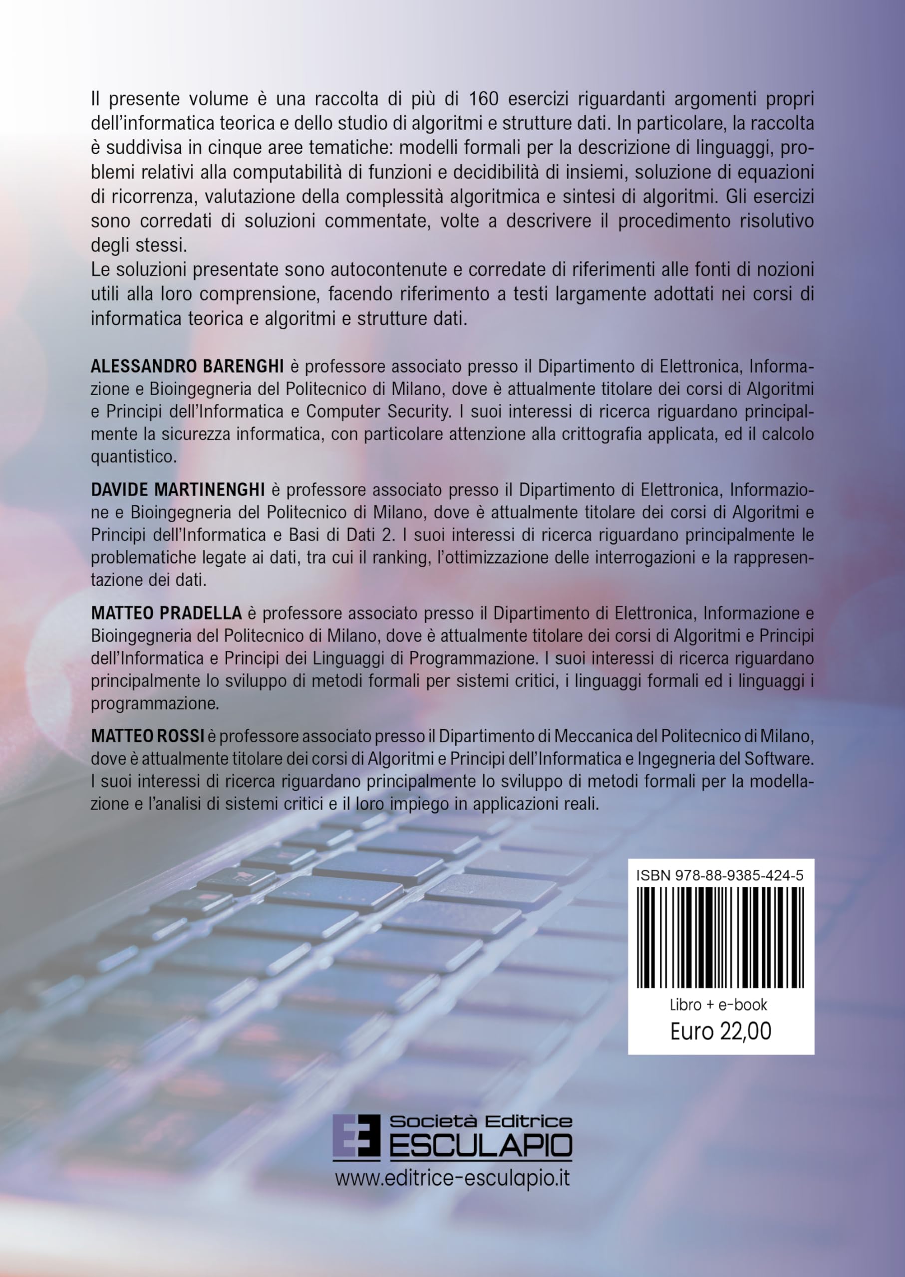Algoritmi e principi dell’Informatica. Esercizi risolti e commentati
