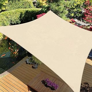 Sponsored Ad - iCOVER Sun Shade Sail Canopy 12'x16', 185GSM Fabric Permeable Pergolas Top Cover, for Outdoor Patio Lawn Ga...