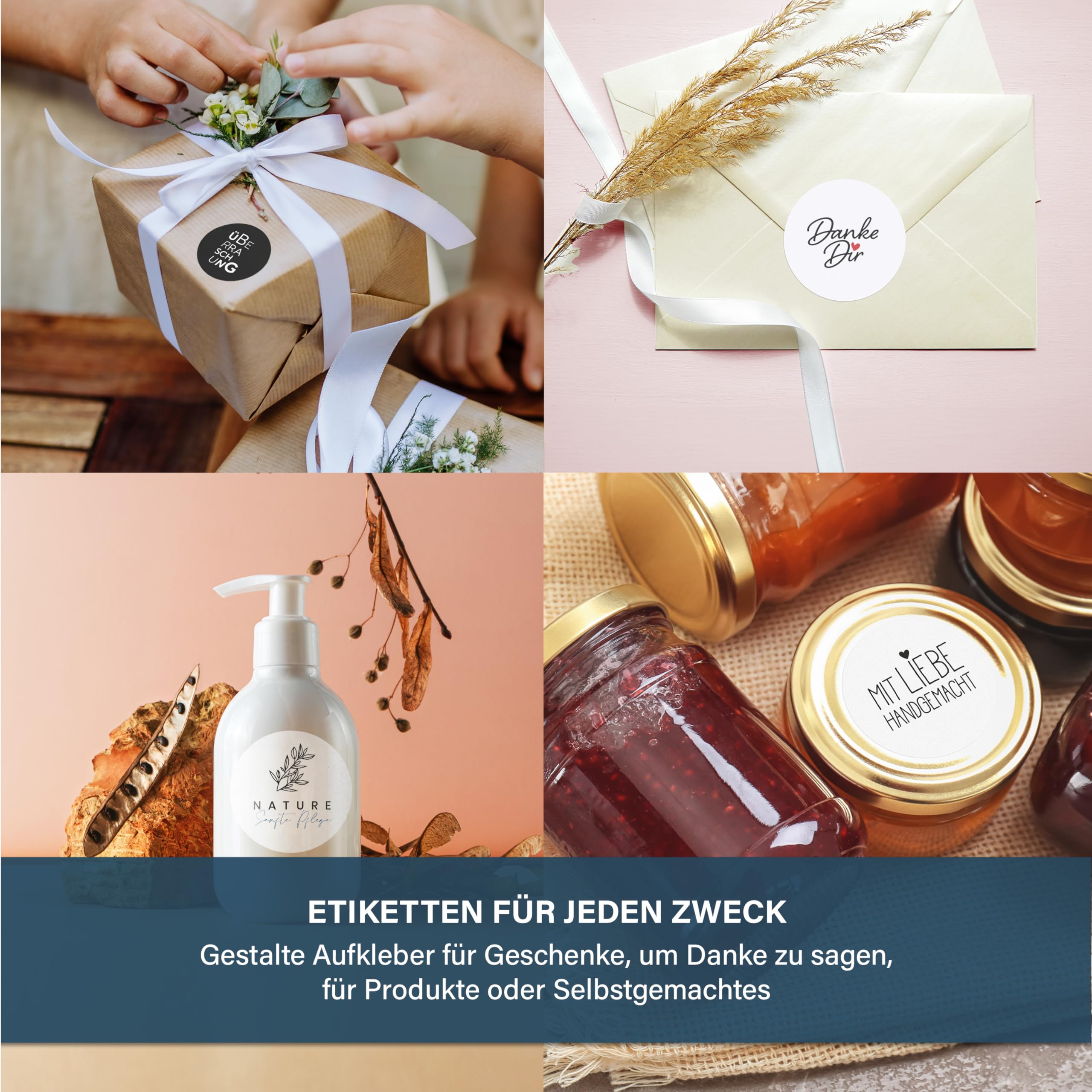 Honigglas-Etiketten Schwarz-Gold (100 Stk Honigglas-Etiketten Schwarz-Gold (100 Stk