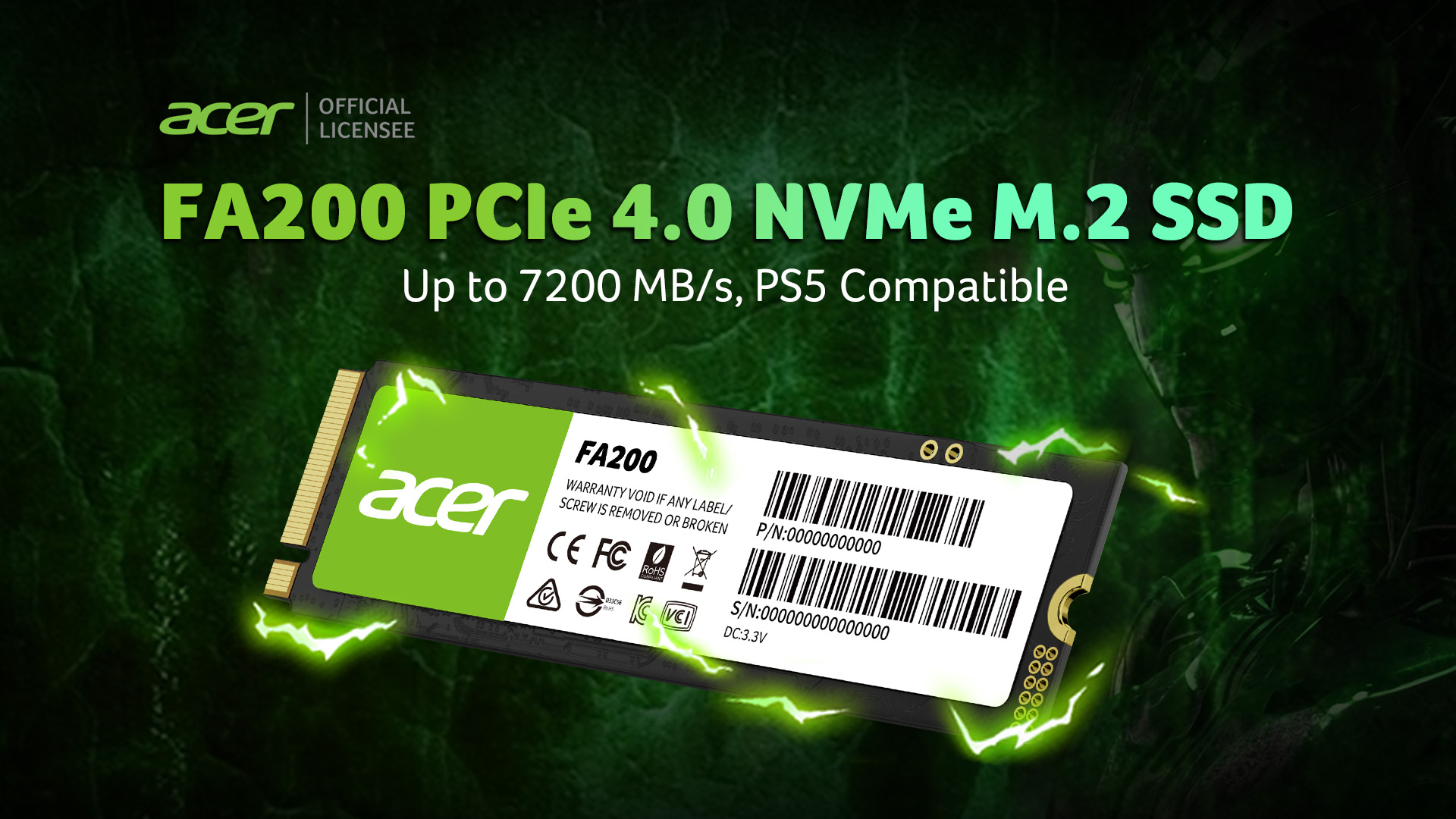 Amazon.com: Acer FA200 NVMe Gen4 SSD 4TB, PCIe 4.0, M.2 2280, Read 