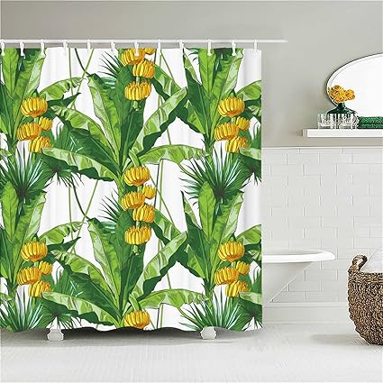 Amazon 植物バナナ シャワーカーテン 150x0cm シャワー カーテン 防カビ 防水 速乾ング付き 風呂 厚くする ポリエステル カーテン 3d デジタル印刷 布芸 カーテン おしゃれ かわいい 風呂場カーテン リング付き 取付簡単 ユニットバス カーテン 脱衣所 洗面所用 浴室の Amazon 植物バナナ シャワーカーテン 150x0cm シャワー カーテン 防カビ 防水 速乾ング付き 風呂 厚くする ポリエステル カーテン 3d デジタル印刷 布芸 カーテン おしゃれ かわいい 風呂場カーテン リング付き 取付簡単 ユニットバス カーテン 脱衣所 洗面所用 浴室の