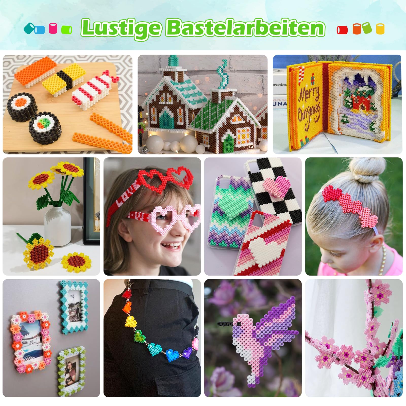 Lot De 4500 Perles à Repasser 5 Mm - Avec Plaques, Papier à Repasser, Accessoires Pour Enfants, Cadeau Créatif