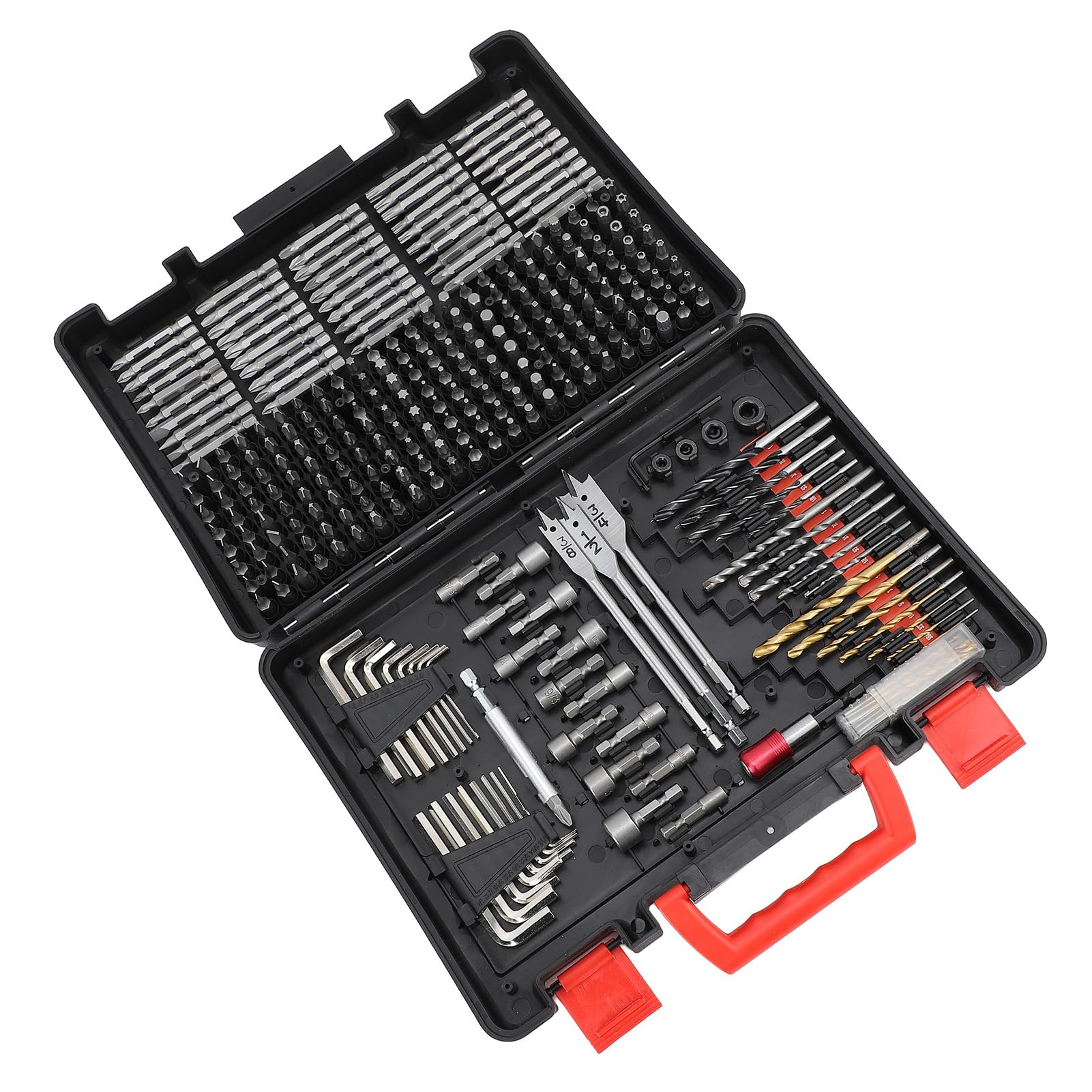 Juego de 318 piezas de puntas de destornillador y brocas de taladro, set multiusos para reparación y mantenimiento, kit completo de brocas para taladro y destornillador con caja de