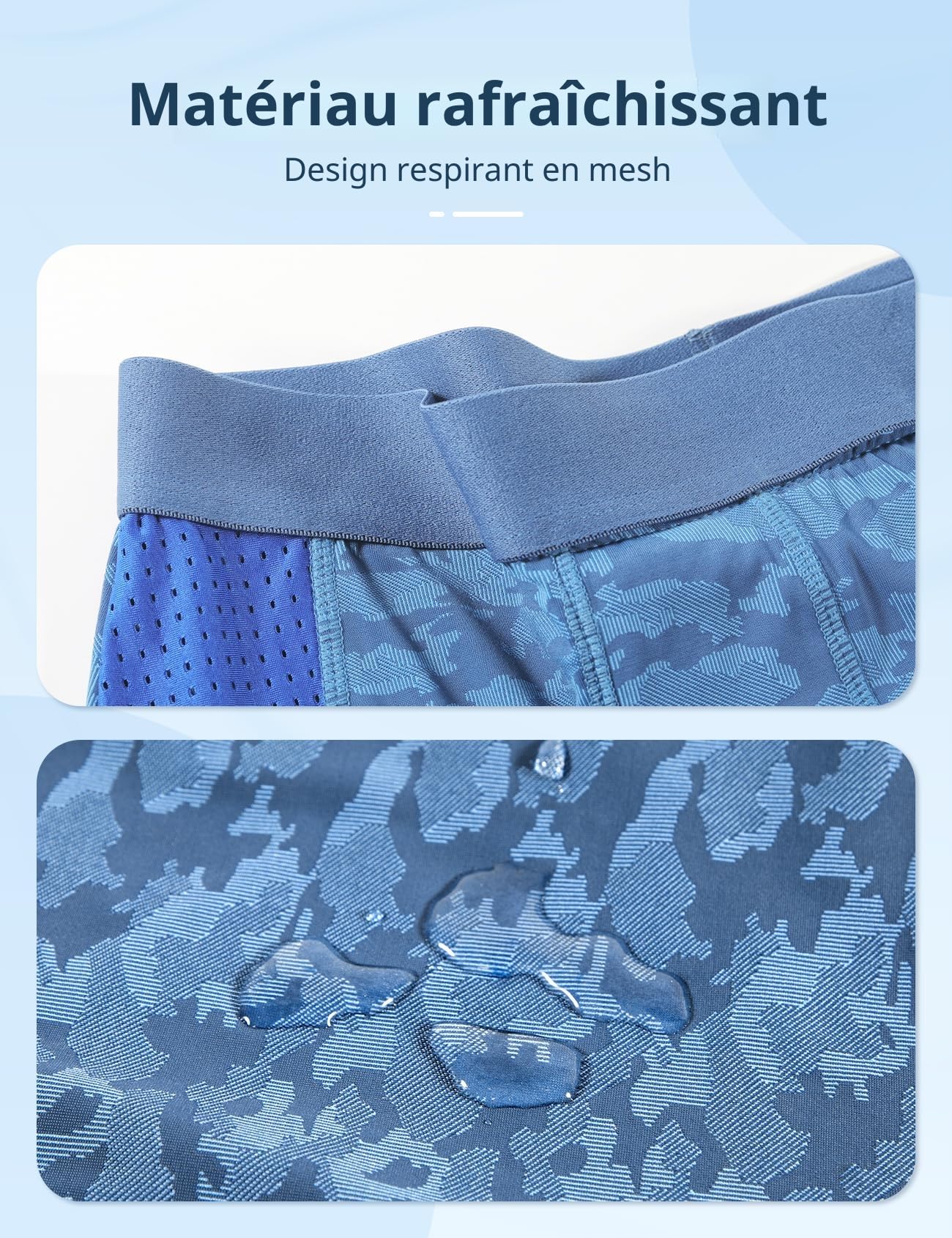 Carer Lot de 3 Boxers d'Incontinence pour Homme Discrets et Confortables | Comme un Sous-vêtement Classique Protection Absorbante 80 ml pour Fuites Urinaires Légères, Noir et Bleu Taille XL