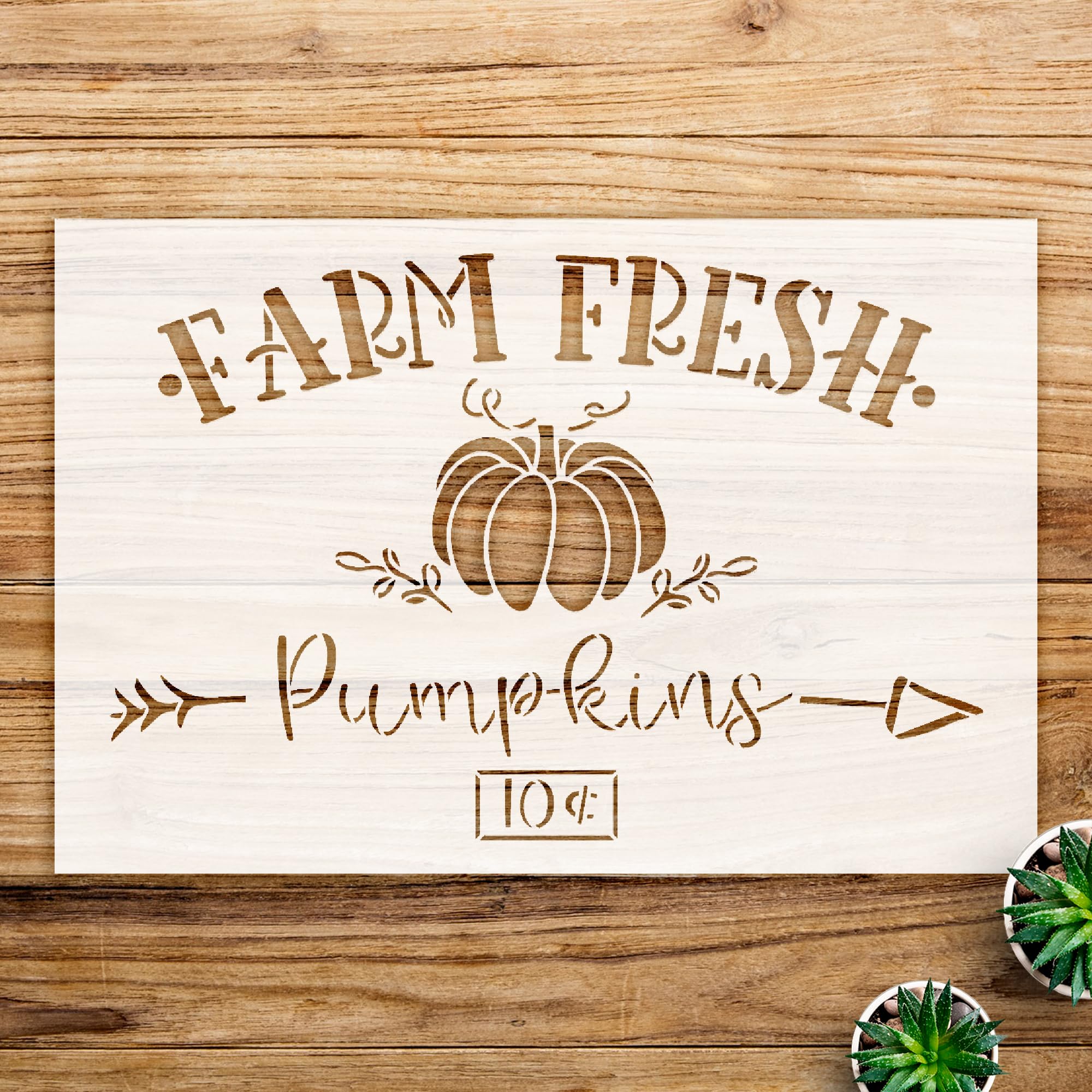 Pumpkin Stencil Pattern for Crafts and Home Decor, Reusable Mylar Template, Ideal for Fall and Autumn Projects, Perfect for Wood, Walls, and Farmhouse Themes - Size A3 (16.5