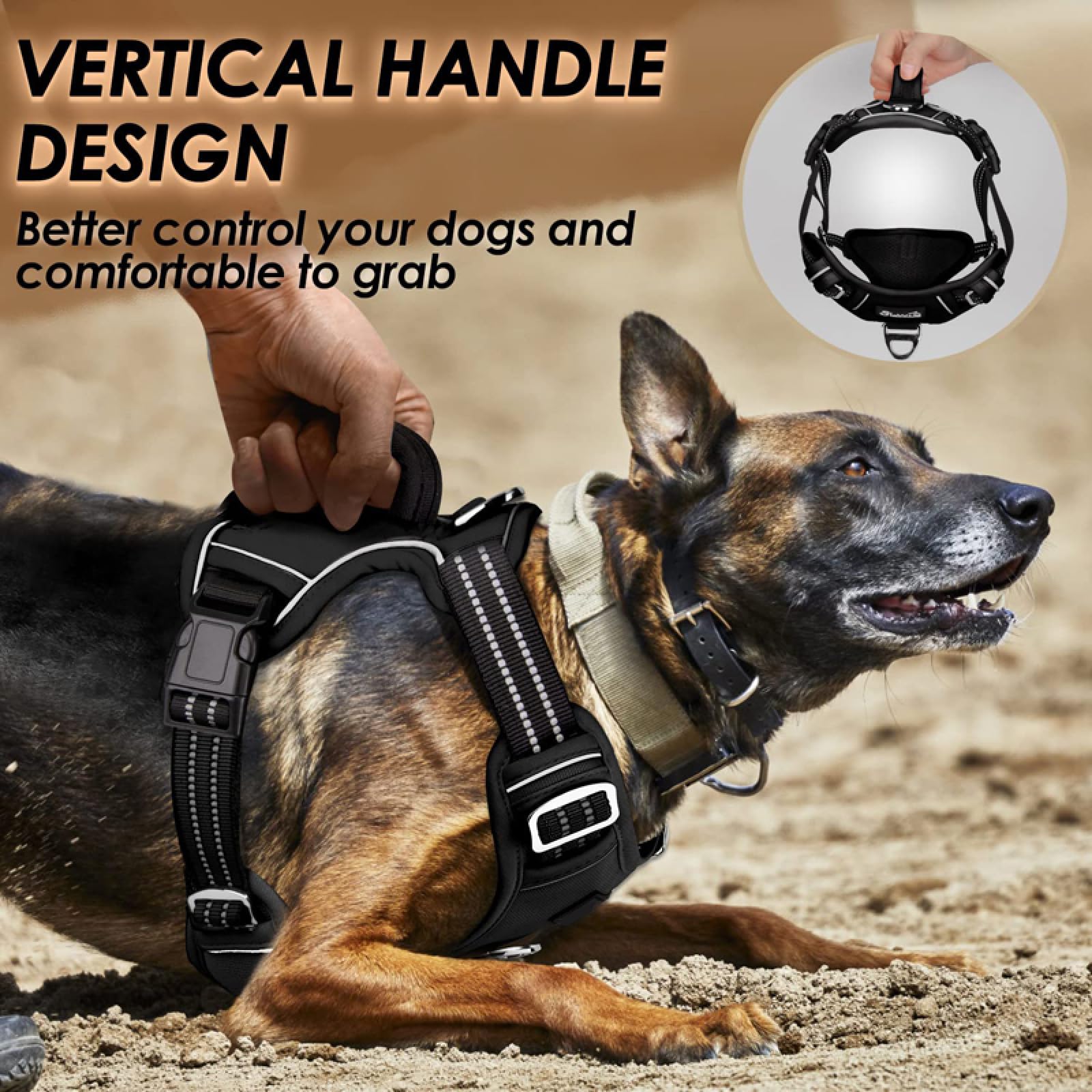 Imbracatura Per Cani Tattica Militare Imbracatura Per Cani Senza Trazione Imbracatura Per Cani Senza Maniglia Di Controllo Facile Imbracatura Per Cani In Nylon Riflettente Per Esterni Imbrac