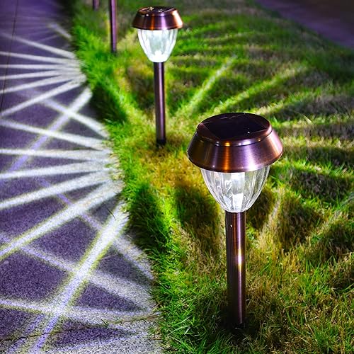 Miniatura 6 de Luces solares de camino luces solares impermeables de jardín luces solares de vidrio súper brillante para exteriores luces solares decorativas para