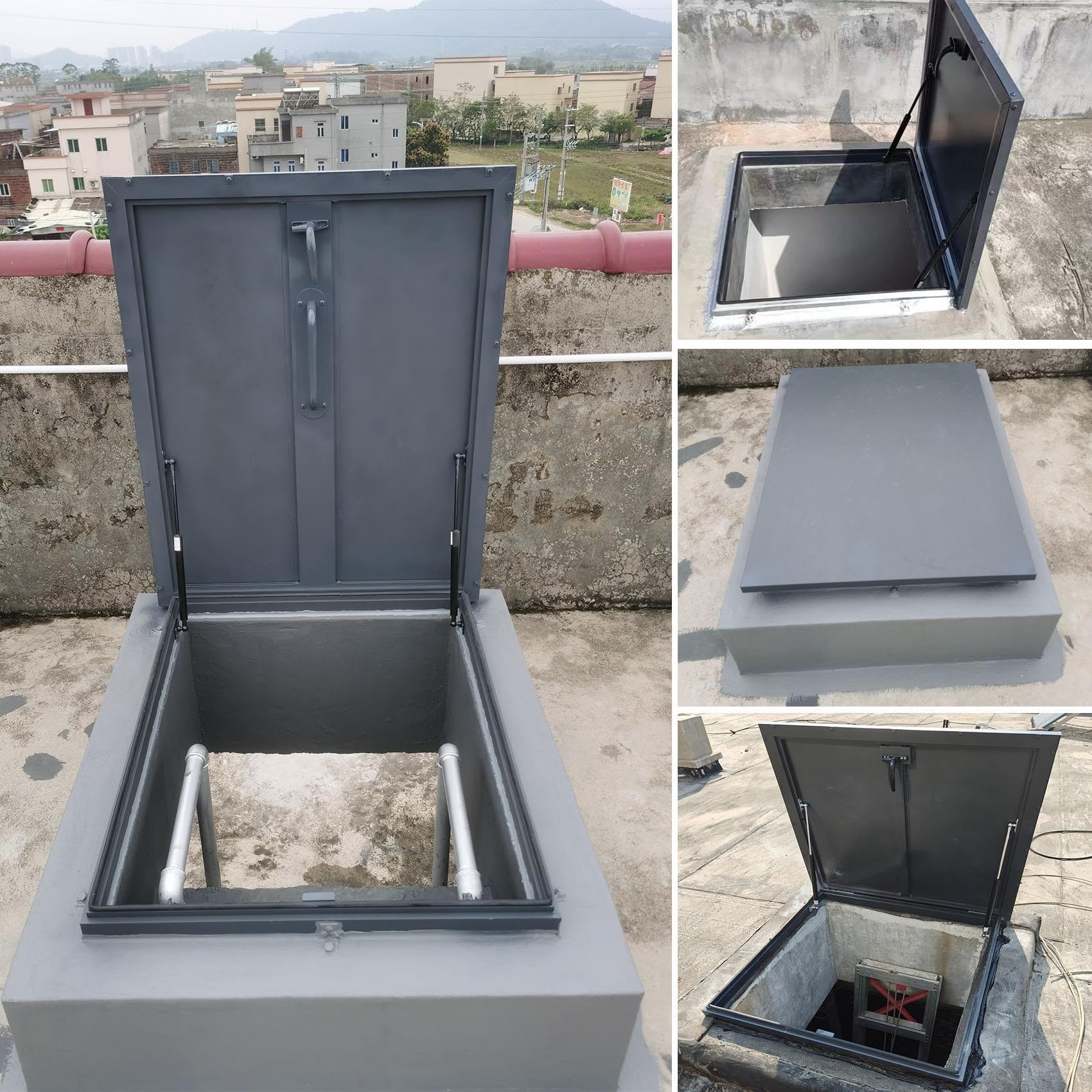 Trampilla Acceso Techo, Tragaluz Para Techo Trampilla Inspección Aluminio