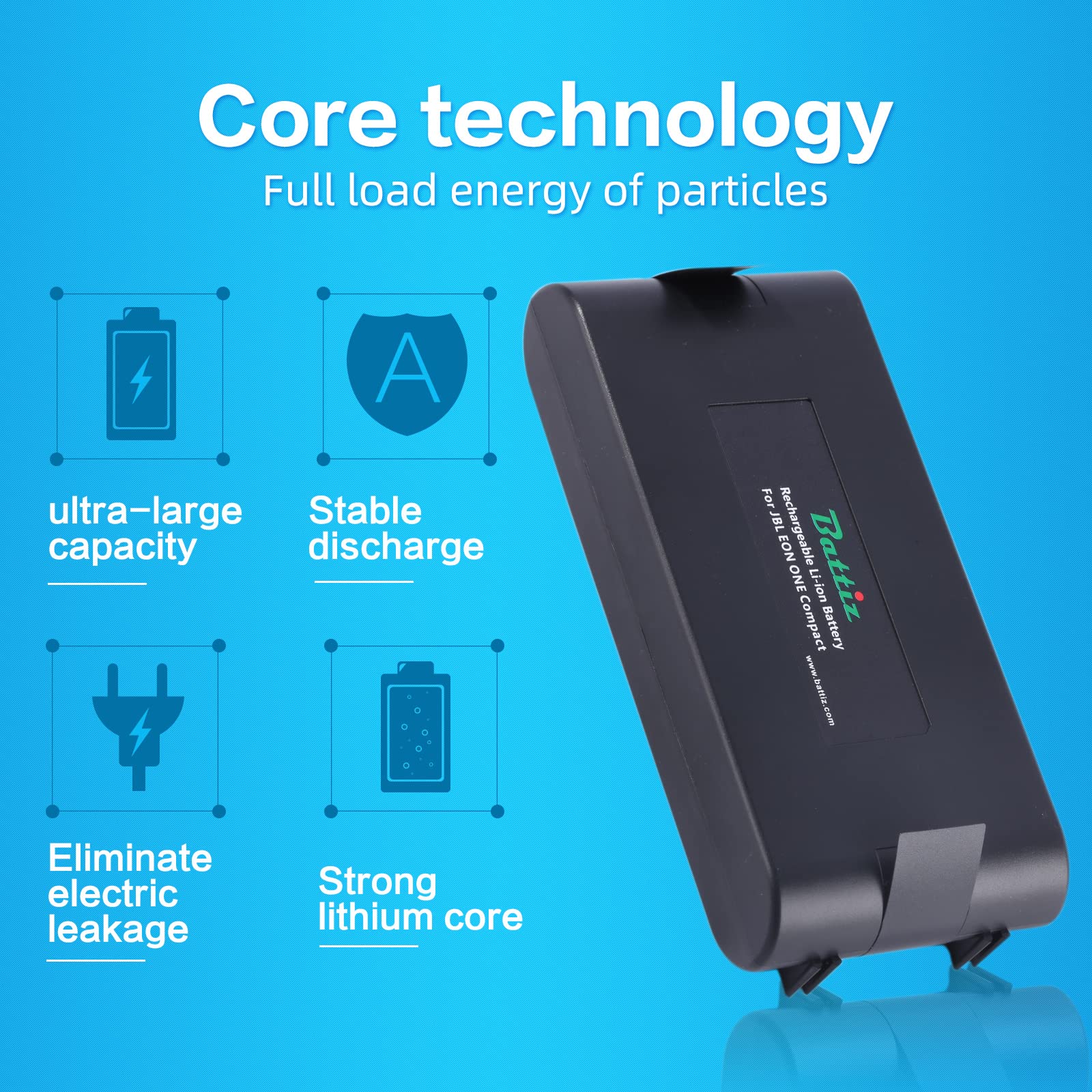 BATTIZ Replacement Battery for JB L C129C1 Compatible with EON One Compact J BL Portable Speaker Rechargeable Spare Battery