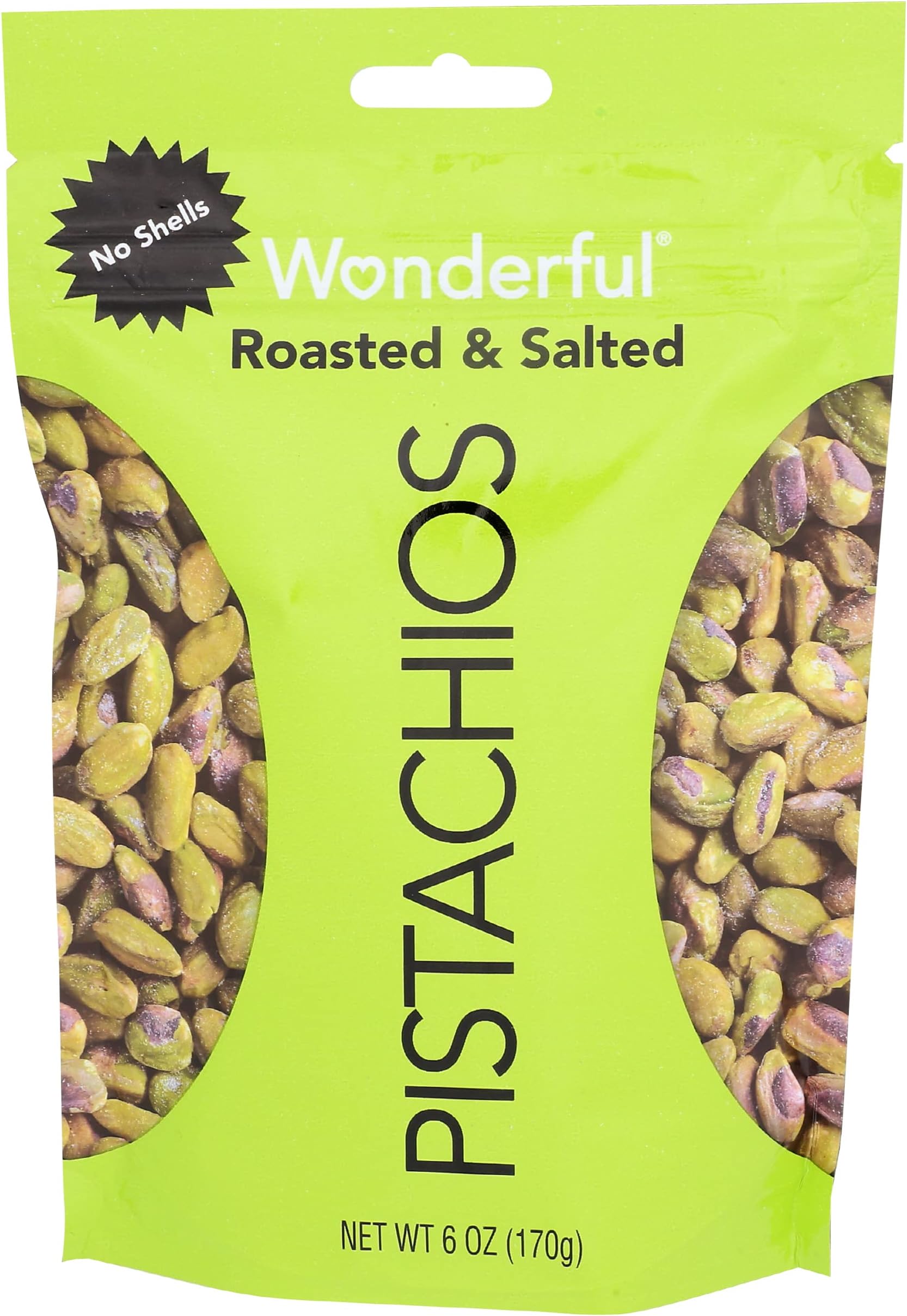 Wonderful Pistachio Roasted & Salted Shelled Pistachios, 6 OZ