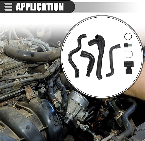 Miniatura 3 de Motoforti Kit de válvula de tubo de manguera de ventilación de cárter, manguera de ventilación del motor, para Audi A3 1998-2003, goma, 06A103213F,