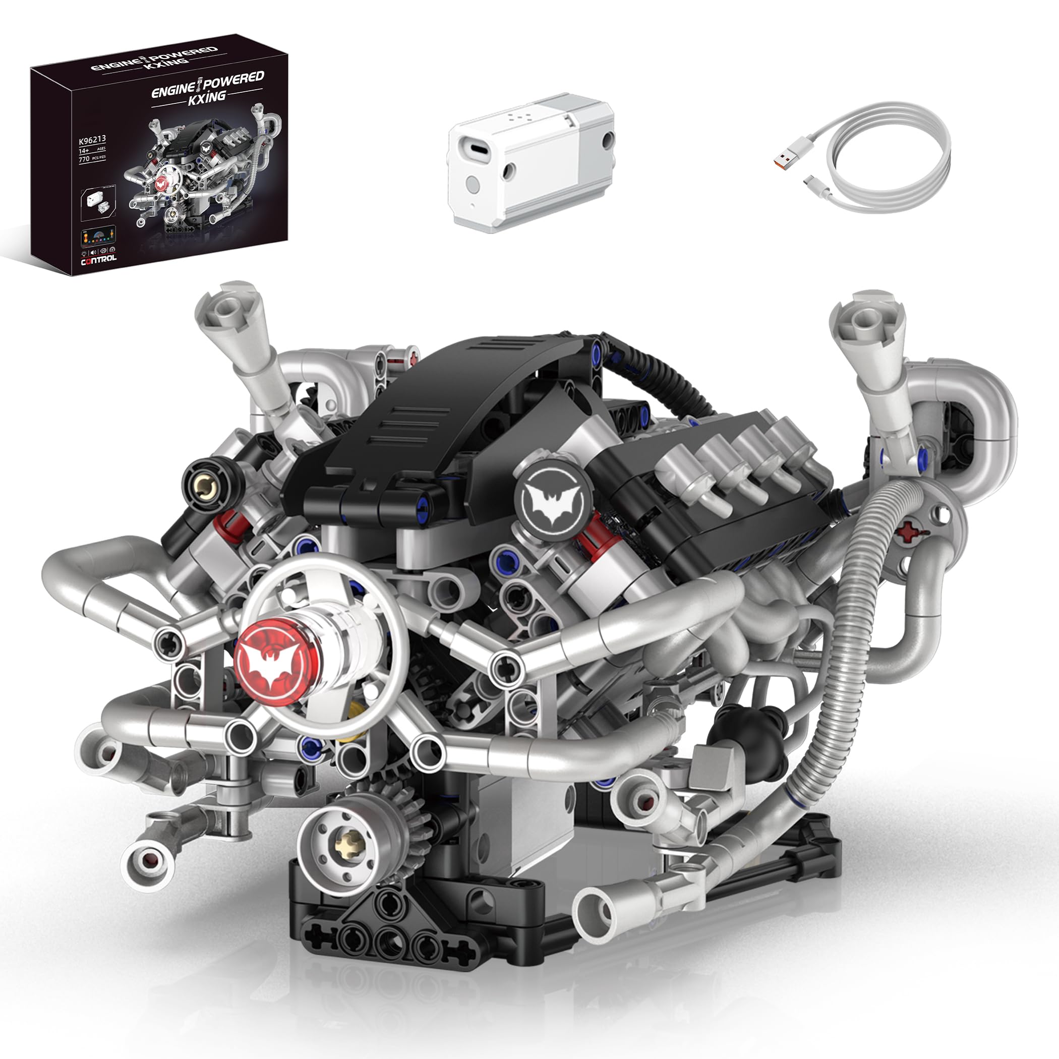 BeepZipp Mini V8 Engine Model Kit that Runs