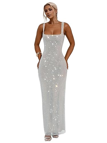 Glitter Mesh Bodycon Dress for Women 2025 Birthday,Bachelorette Party