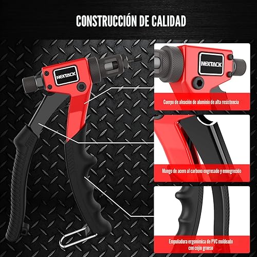 Miniatura 2 de Kit de herramientas de tuerca remachable con una broca escalonada y 80 Nutserts para espacio reducido, juego de herramientas Rivnut de 8 pulgadas