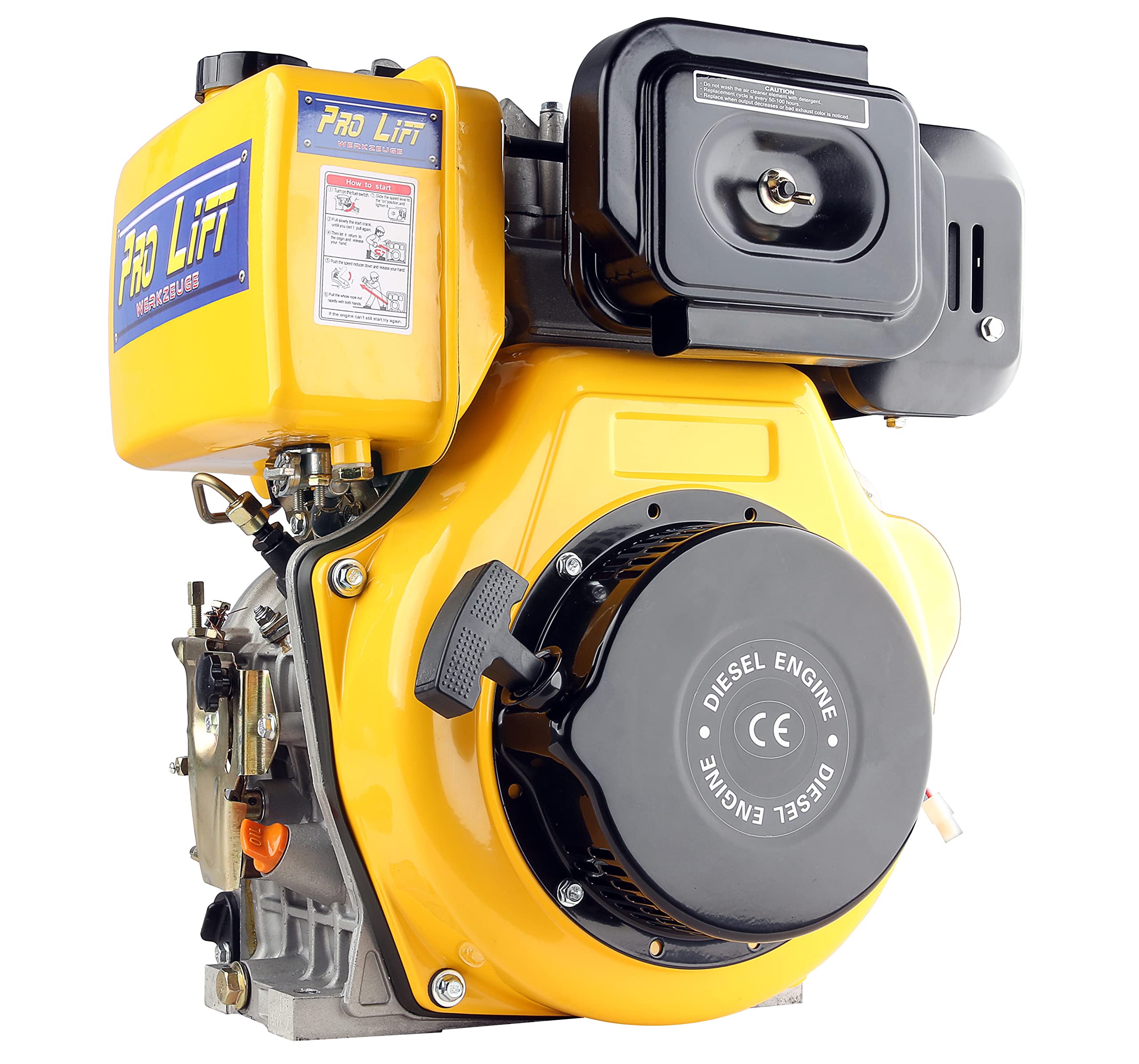 7,2kW Motor diésel de 10CV a mano Arranque Generador de corriente Motor de placa vibratoria GoKart Minitractor