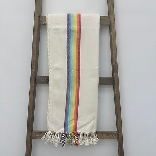 Miniatura 3 de Toalla turca orgánica de 33 x 72 pulgadas, toalla de baño turca, toalla de playa, multicolor suave % 100 algodón esponjoso, toalla de mano facial,