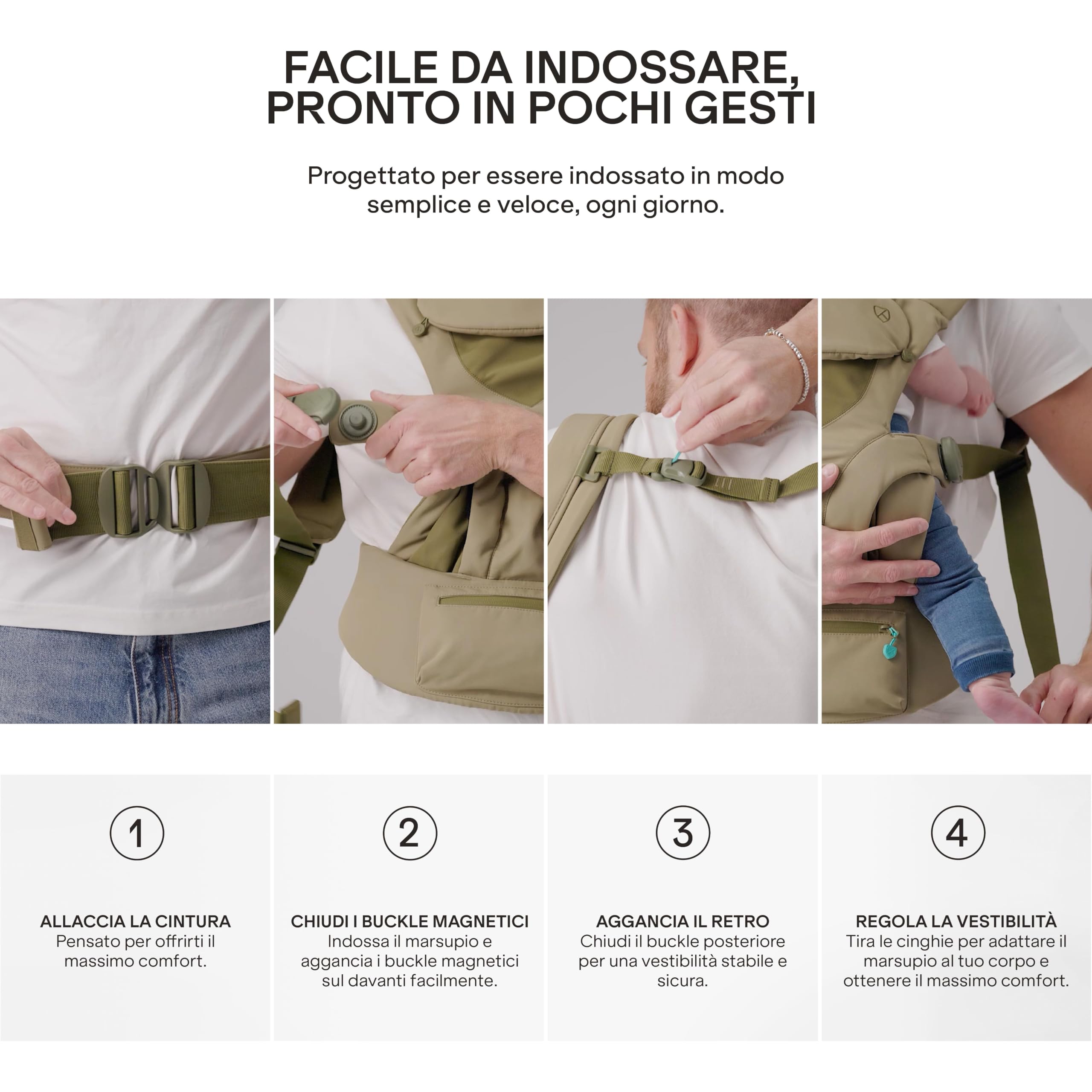 Koala Babycare Marsupio Neonato 0-36 Mesi Ergonomico da 3.2 a 20 kg - Marsupio Bambino con Seduta Evolutiva Regolabile in 3 Misure - Baby Carrier Cuore a Cuore, Fronte Mondo e Schiena