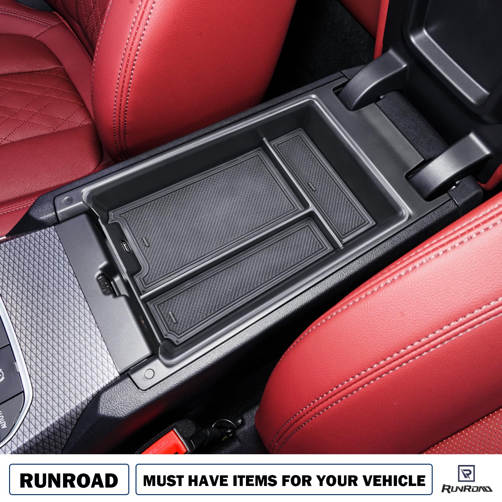 Center Console Organizer For Dodge Challenger 2015-2023 - ABS Storage Tray Accessories