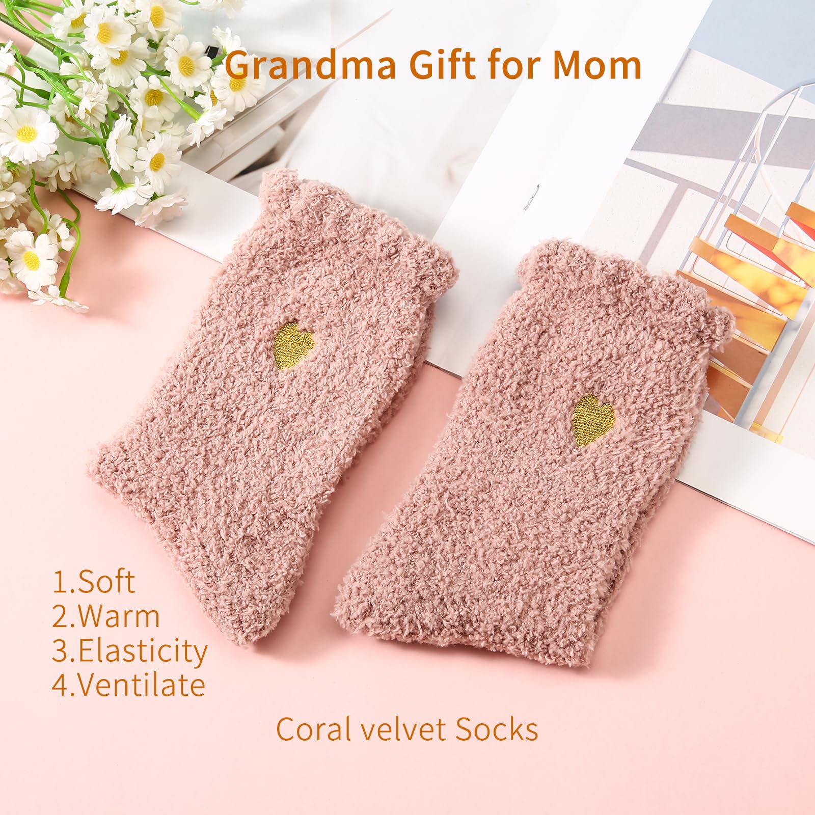 HAOQINA 8 PCS First Time New Grandma Gifts Set Birthday Gifts for Grandma Soon to be