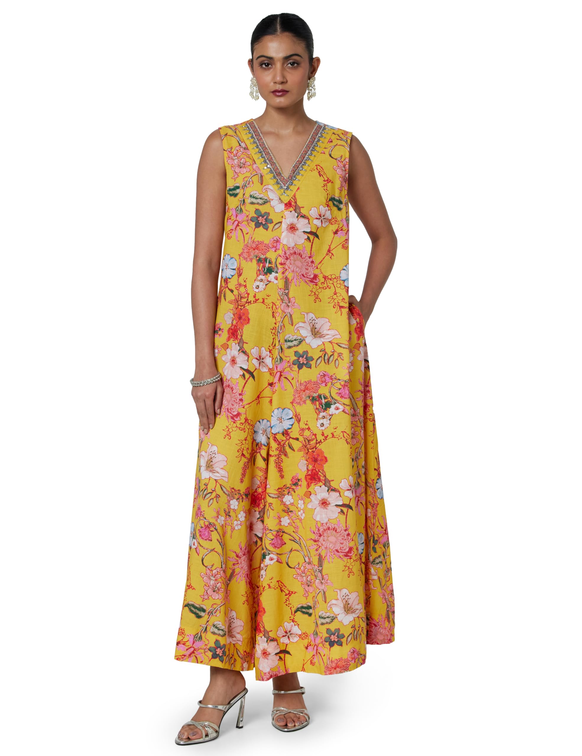 biba Women Cotton Floral Flared Jumpsuit-picture-54